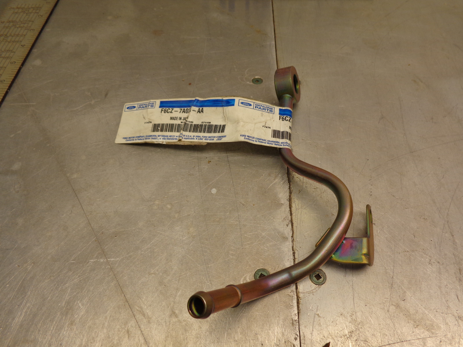 FORD F6CZ-7A031-AA Oil Delivery Tube Hose Banjo OEM NOS