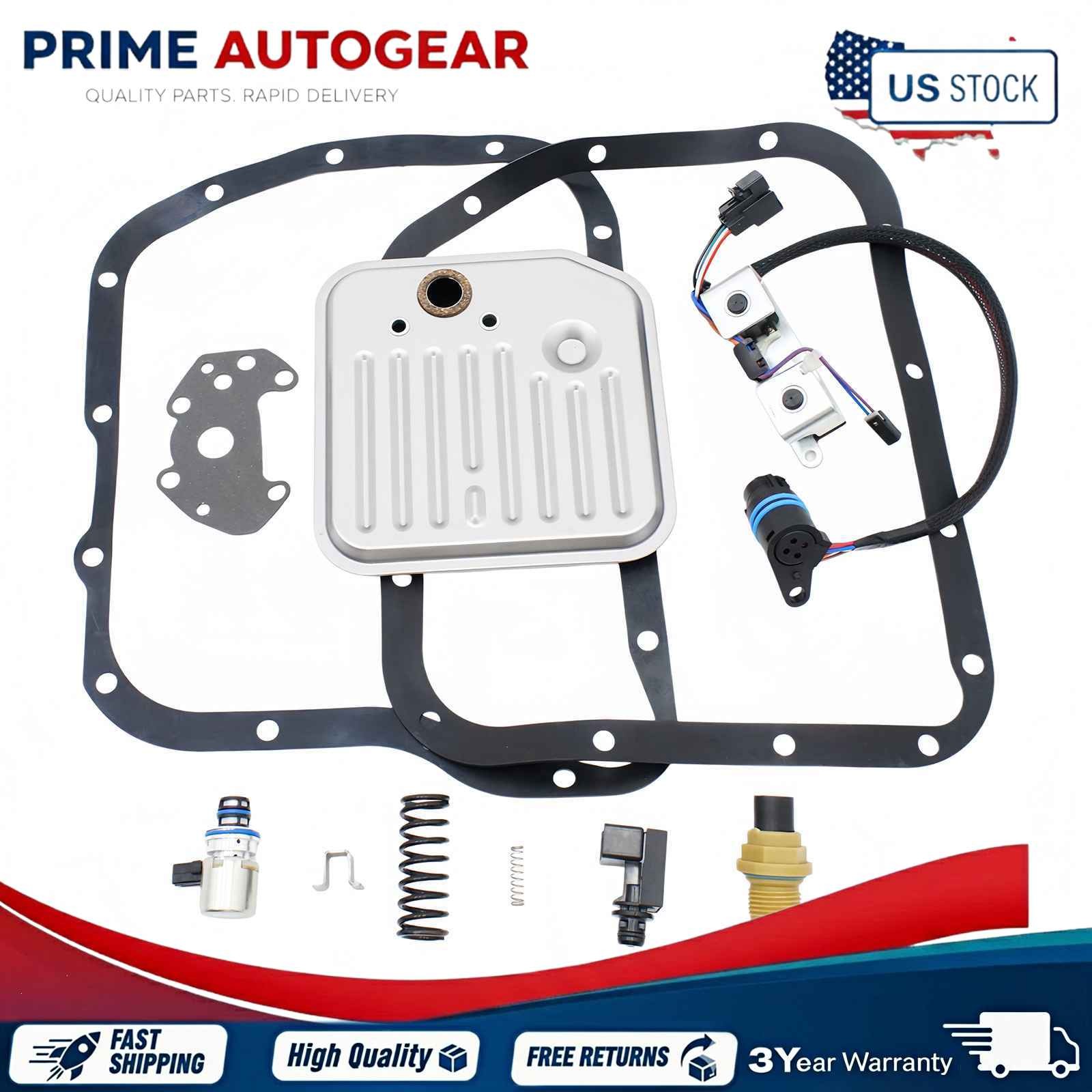 Transmission Solenoid Set Sensor Spring&Filter Kit For 98-99 A500 42RE A518 46RE