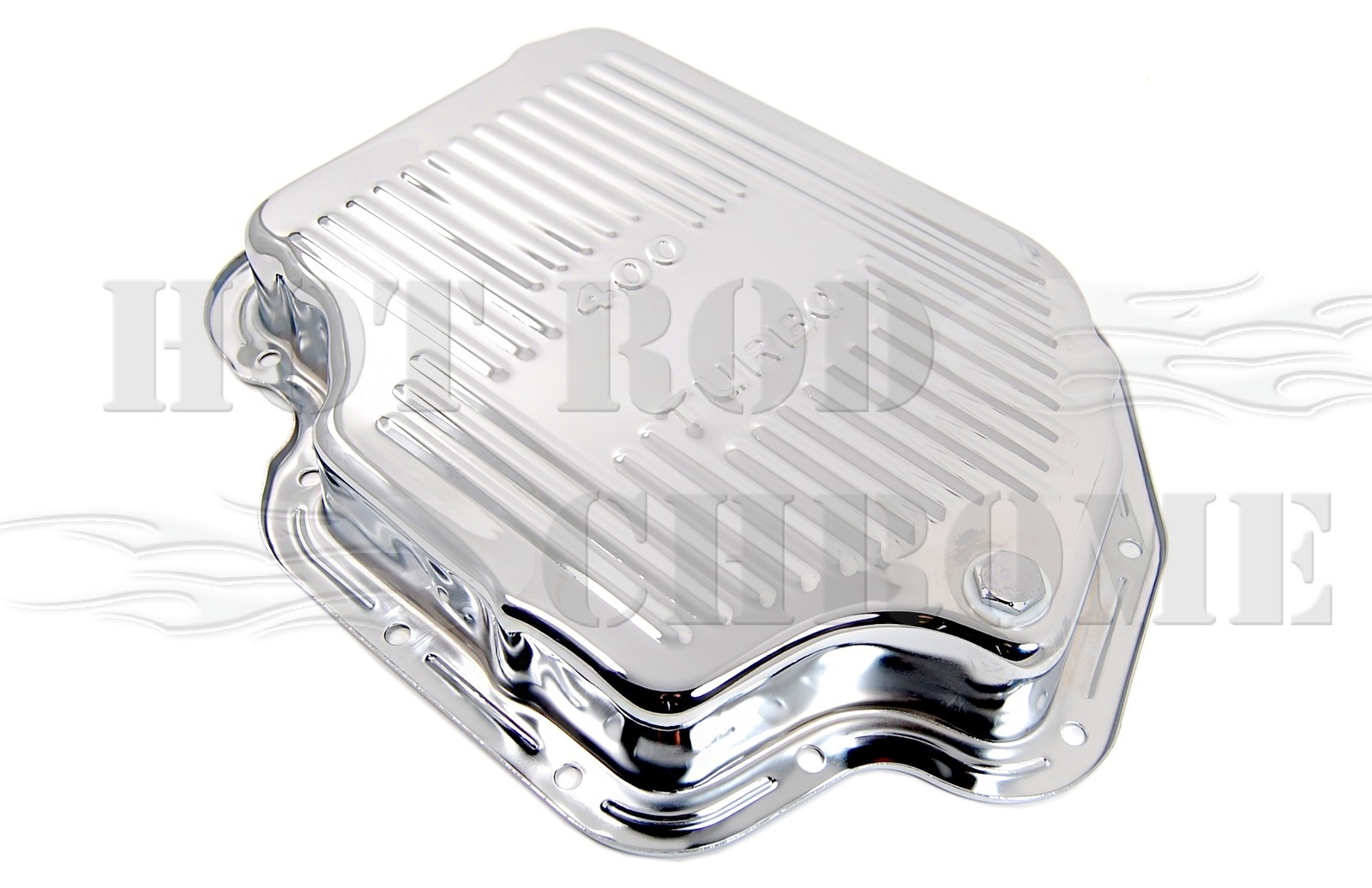 GM Chevy Turbo 400 Chrome Automatic Transmission Pan 2″ stock Depth TH400