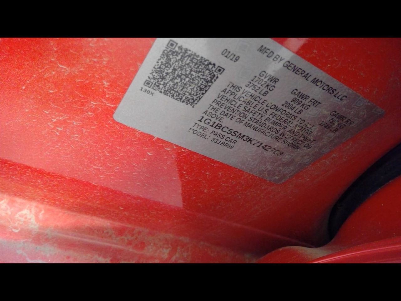 Automatic Transmission Gasoline Fits 19 CRUZE 1077613