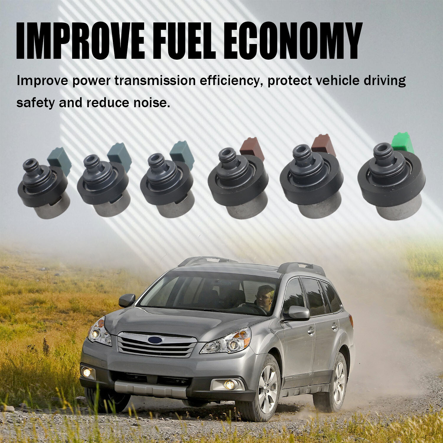 6PCS SET TRANSMISSION SOLENOIDS KIT FITS FOR SUBARU FORESTER 2.5 OUTBACK 4EAT US