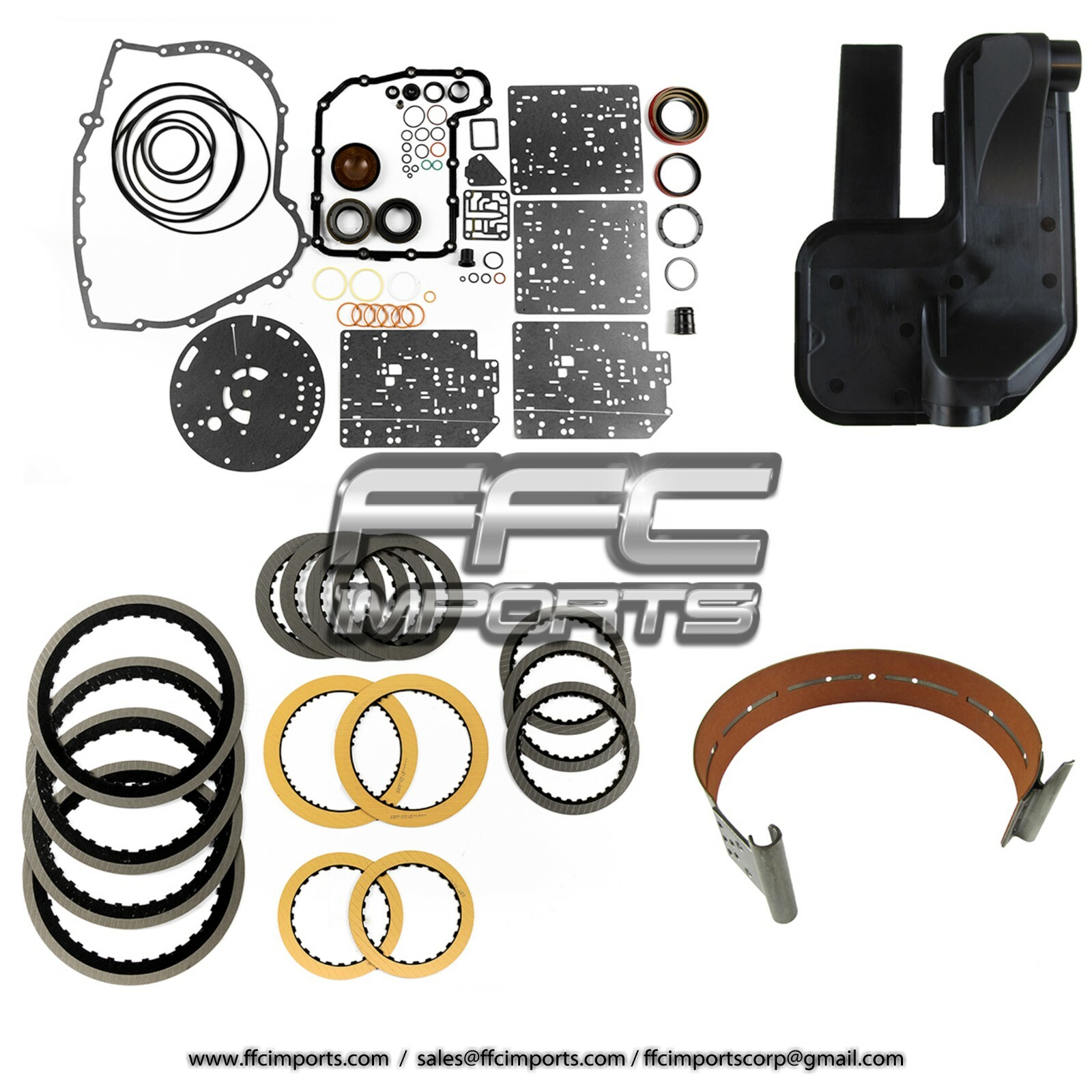 CD4E LA4AEL Transmission Master Rebuild KIT 94-2008 Friction Plates Filter Band