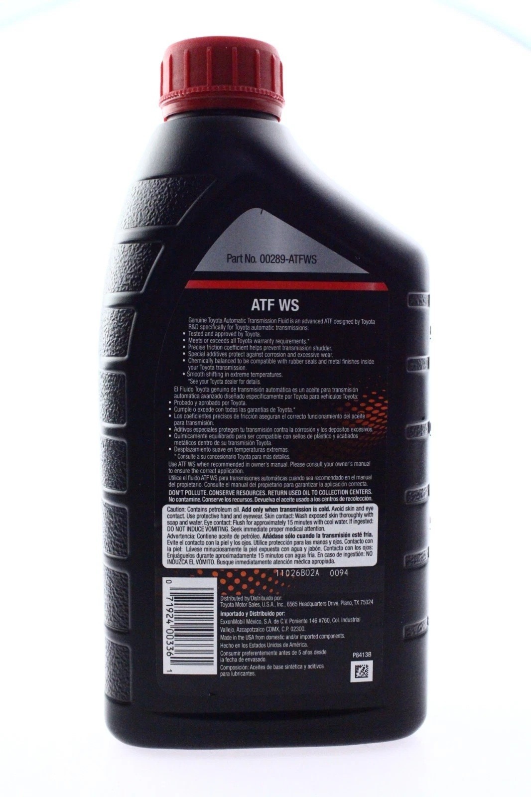 (4 Quarts) TOYOTA ATF WS Automatic Transmission Fluid, 1-Quart, 00289-ATFWS