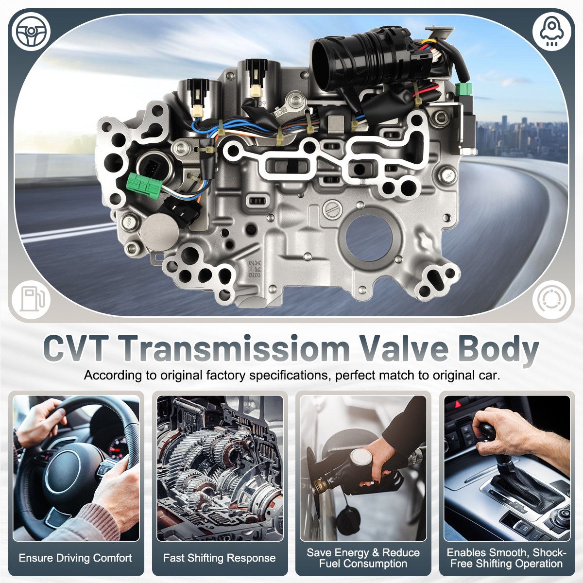 For 2013-2016 Nissan Sentra 1.8L CVT Transmission Valve Body #RE0F11A JF015E