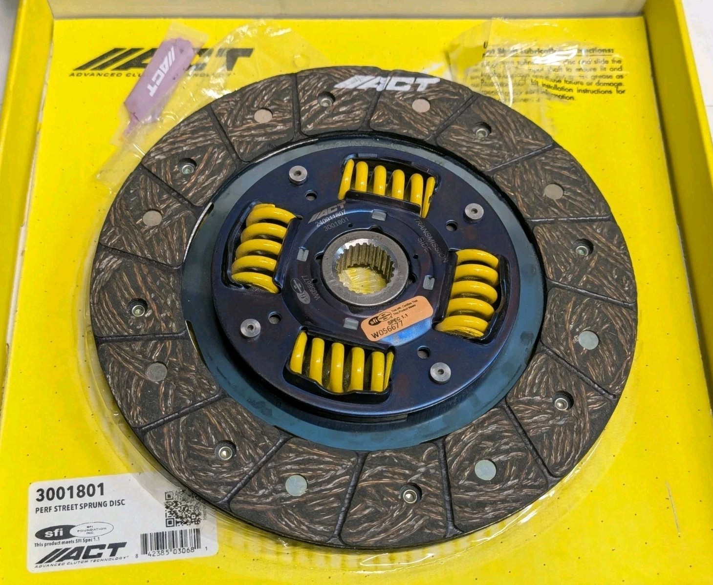 NEW, OPEN BOX: ACT Performance Street Sprung Clutch Disc 3001801