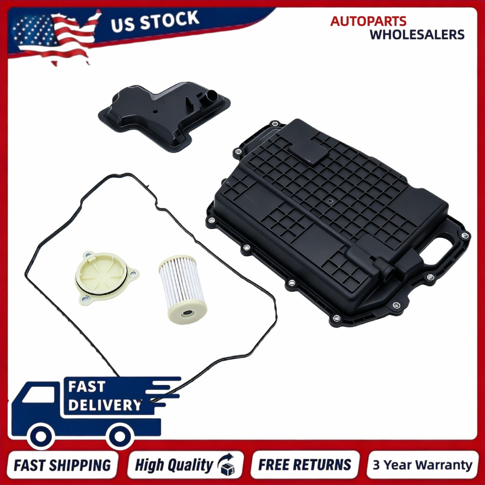 5PK For 2019-2024 Ford Edge Escape 2.0L Transmission Filter Side Cover Kit