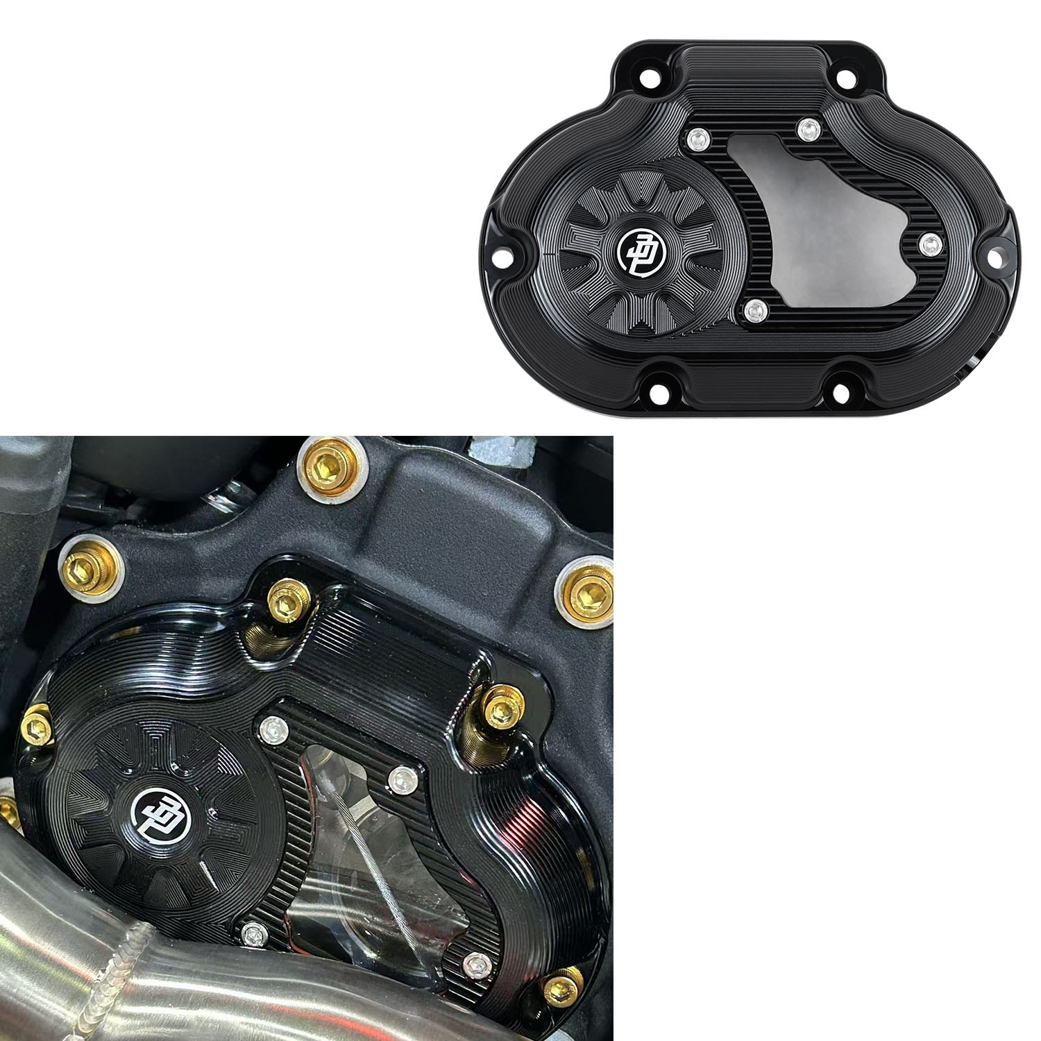 Black Transmission Side Cover for Harley 06-17 Dyna Street Fat Bob FXDWG FXD FLD
