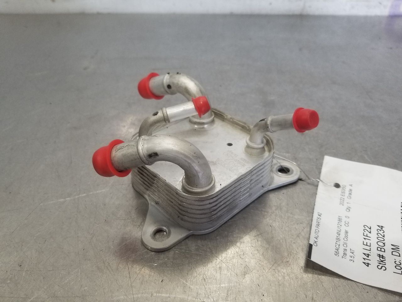 22 LEXUS ES350 OIL COOLER 3.5L FWD AUTOMATIC TRANSMISSION
