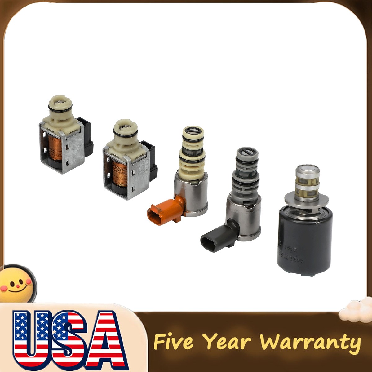 5PCS Transmission Master Solenoid Kit For GMC Chevy Silverado 1500 4L60E/4L65E