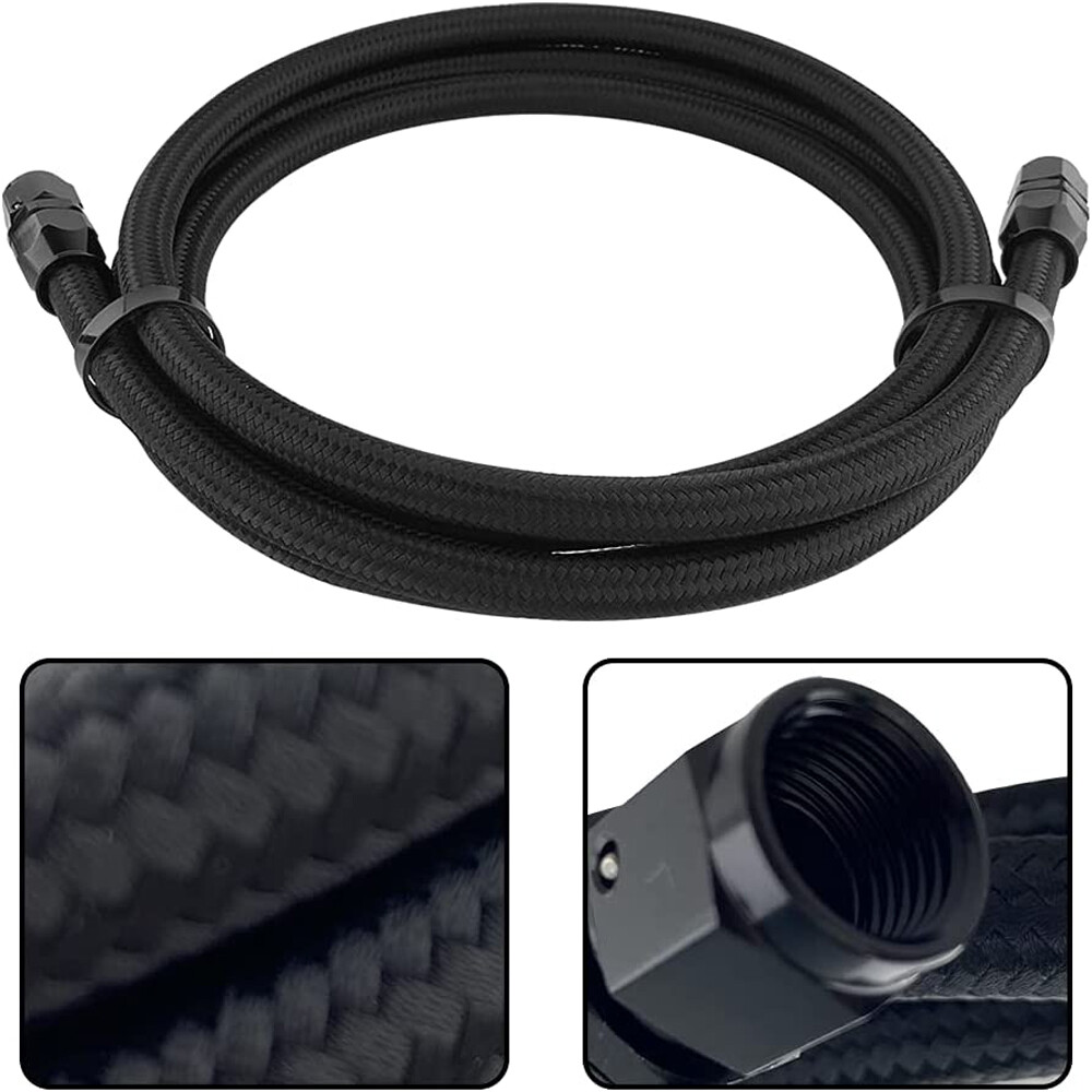 For GM 4L60E 4L65E TH350 TH400 Automatic Transmission Cooler 6AN Hose Line Kit