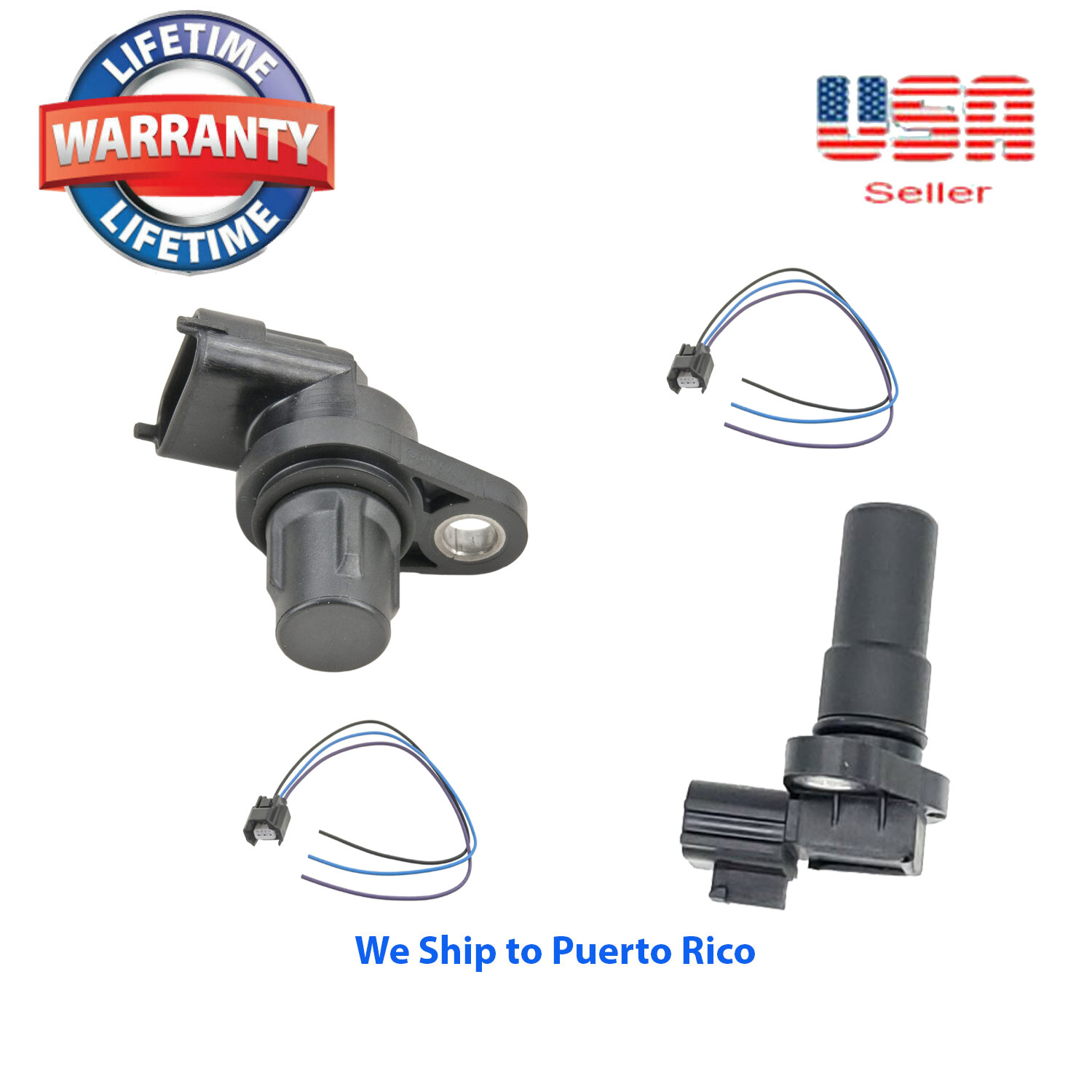 2 Trans Input/Output Vehicle Speed Sensors + 2 CONNECTORS Fits:Nissan Cube Versa