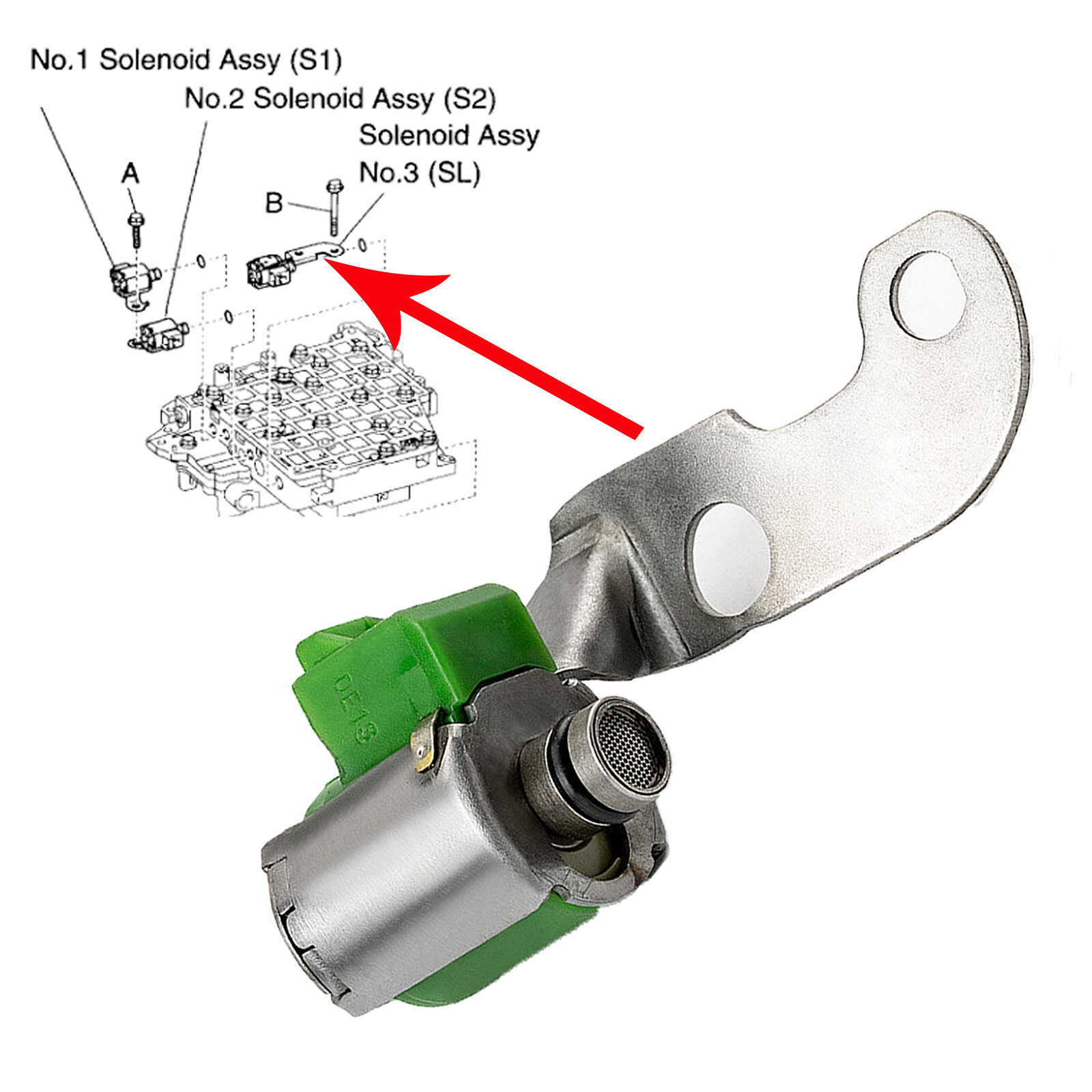 Transmission Shift Solenoid 35250-12030 For 03-08 Toyota Corolla 1.8L Matrix