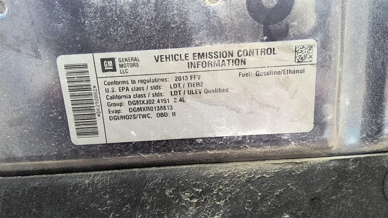 2013 Chevrolet Equinox Automatic Transmission FWD 2.4L