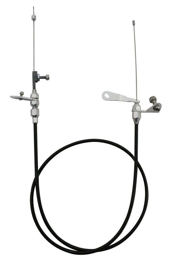Transmission Kickdown Cable Kit Black Braided Stainless Steel For Ford C-6
