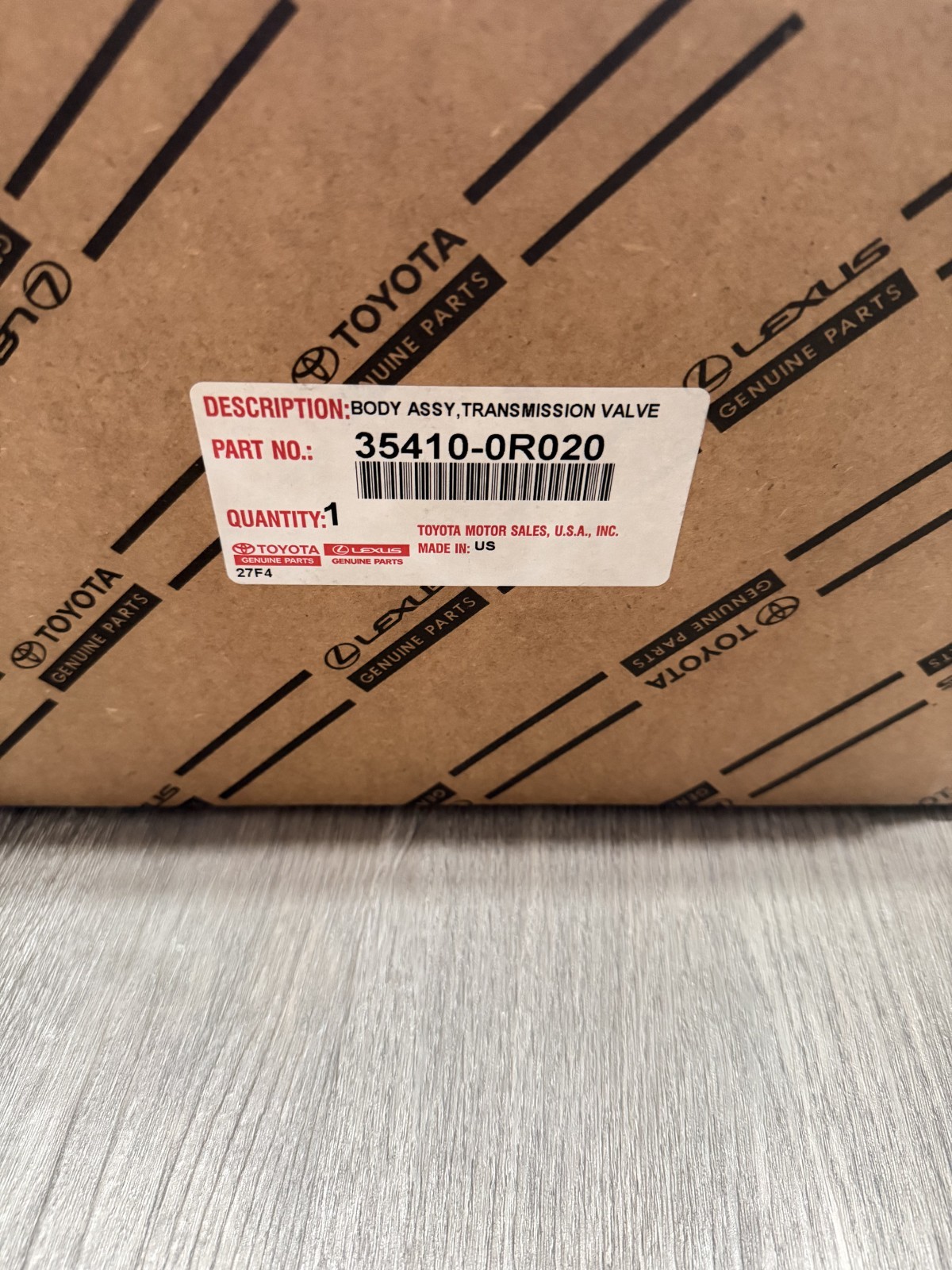 Toyota Lexus OEM Transmission Valve Body Assembly 35410-0R020 – Brand New, Seale