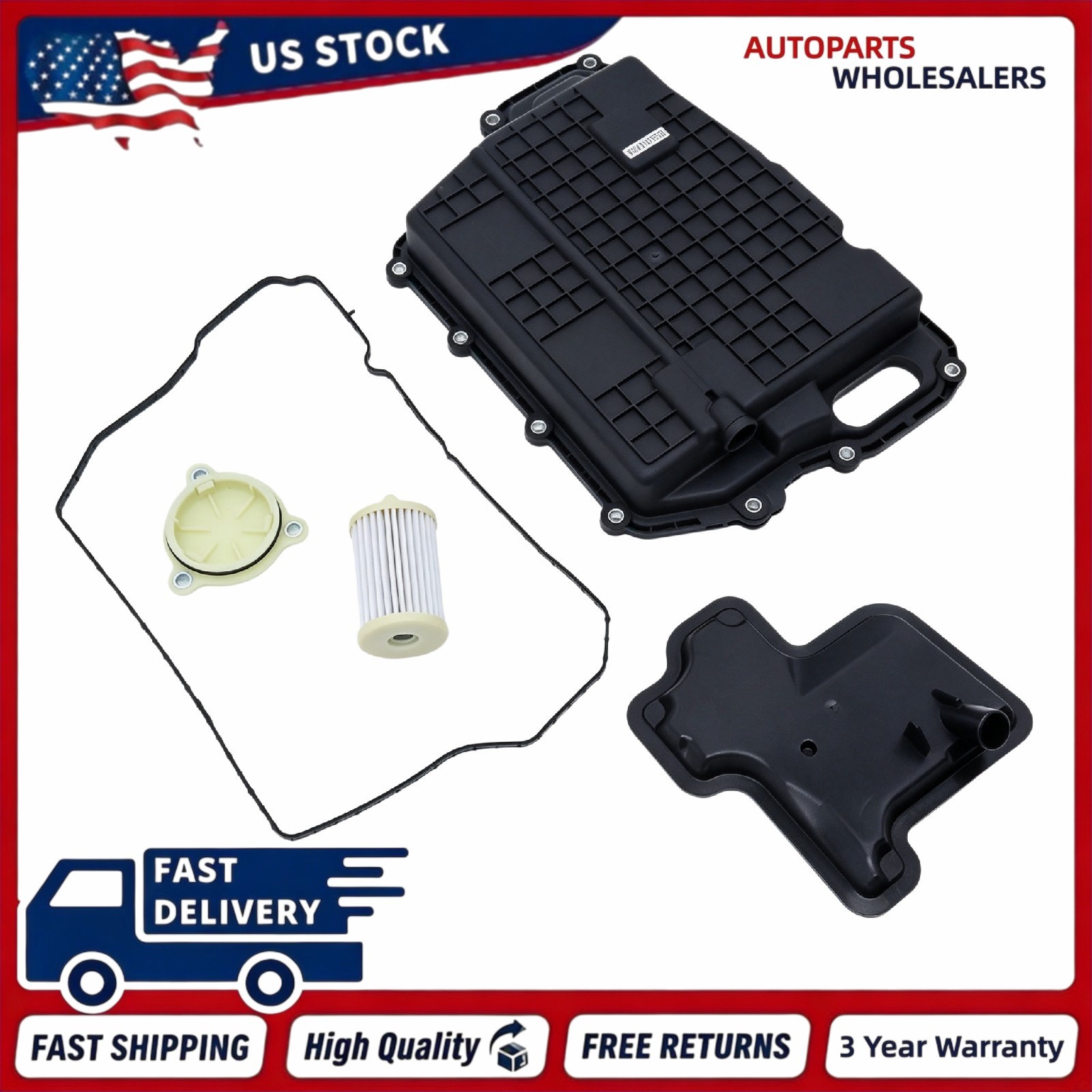 5PK For 2019-2024 Ford Edge Escape 2.0L Transmission Filter Side Cover Kit