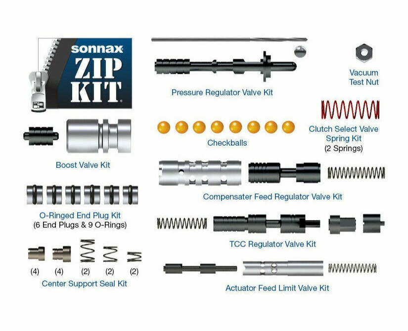 Sonnax Zip Kit # 6L45-6L90-ZIP GM 6L45 6L50 6L80 6L90 Valve Body Rebuild Kit