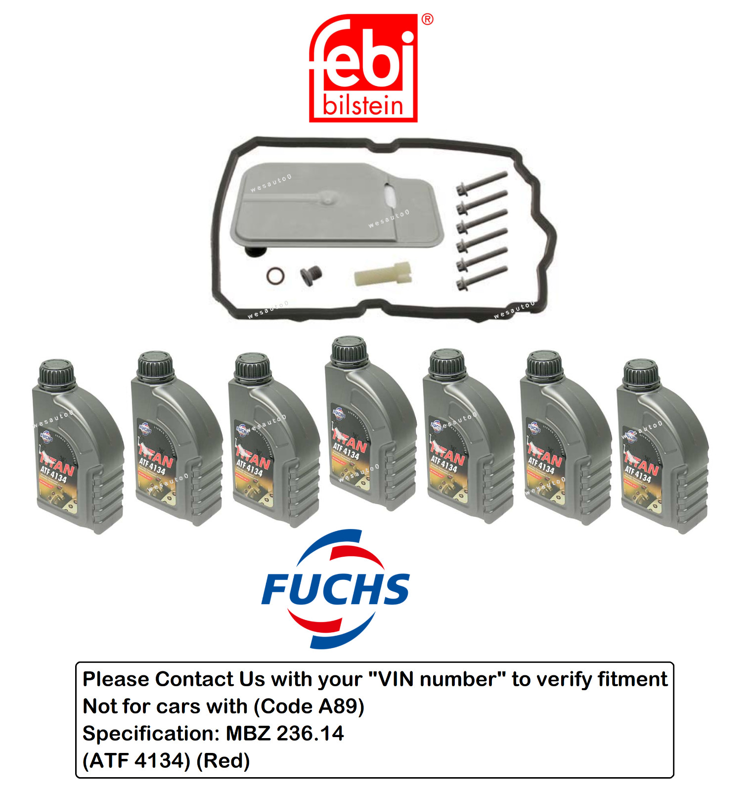 Transmission Oil Filter Gasket Bolt +7L OEM ATF for Sprinter 2500 3500 35XD