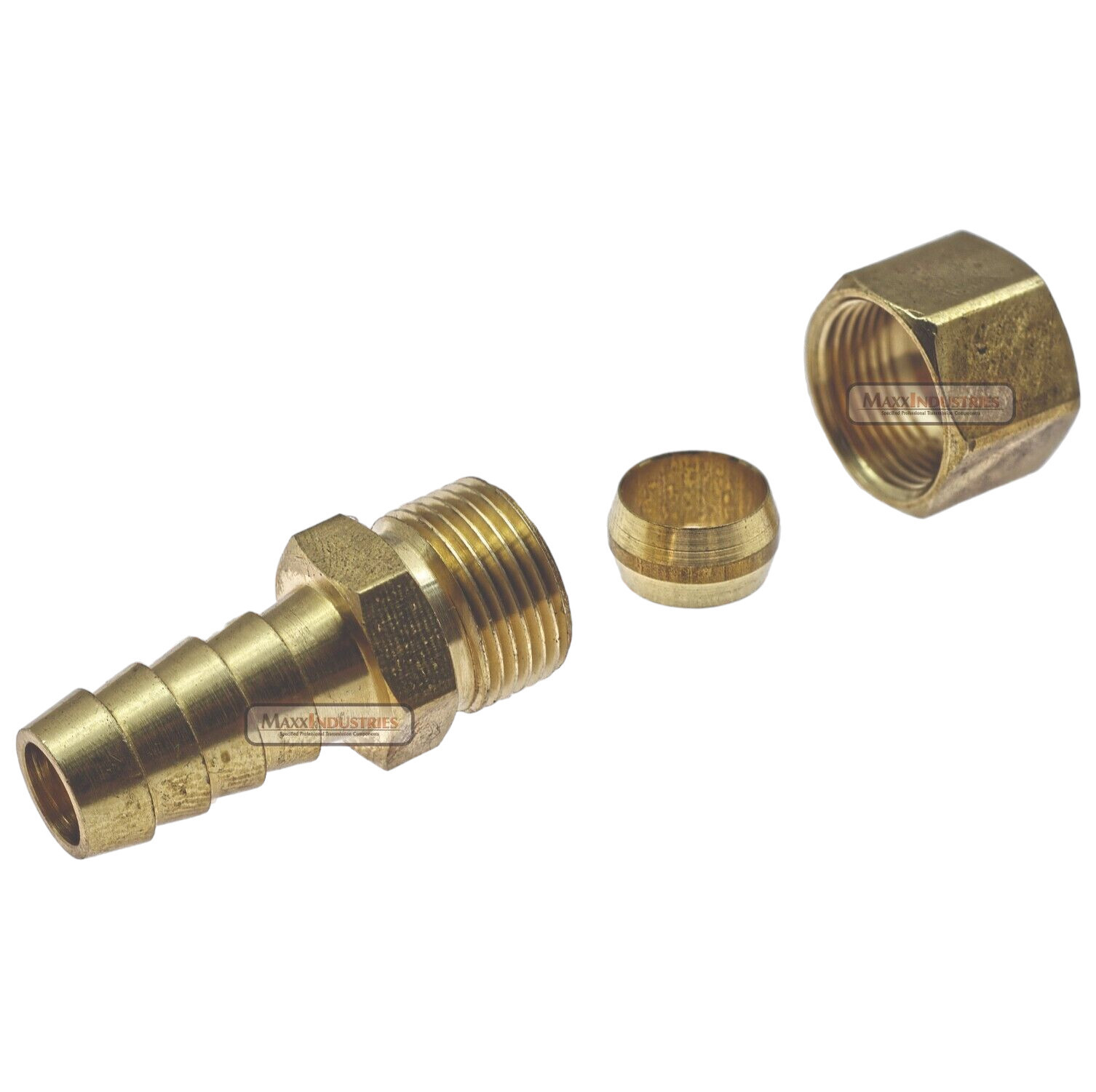 Automatic Transmission Cooler Line Fitting 5/16″ Compression Brass Barbed