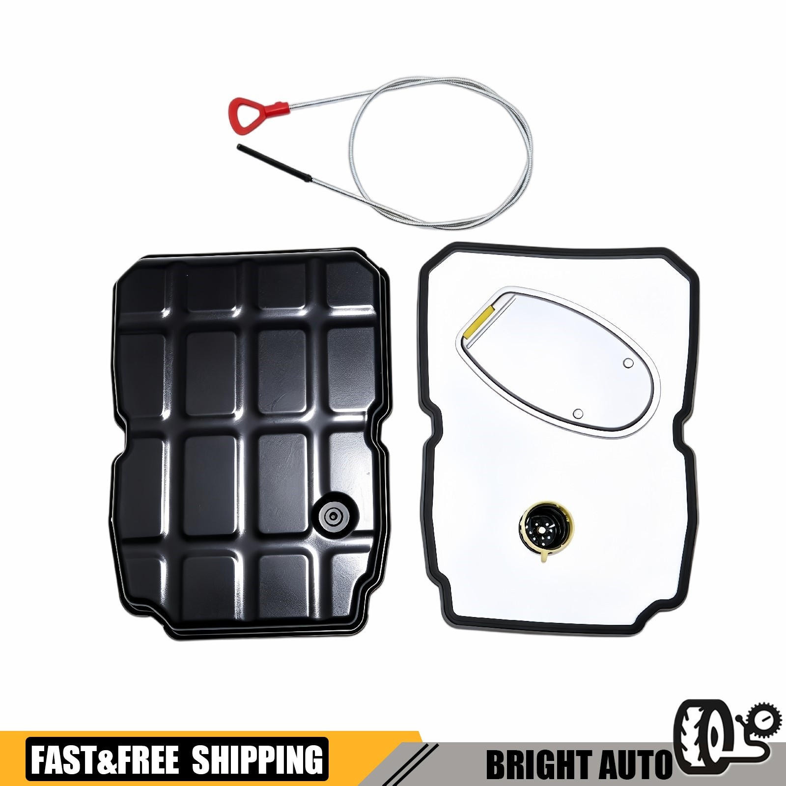 New Transmission Oil Pan Sealing Gasket Filter Fluid Level Dipstick For Jeep Set