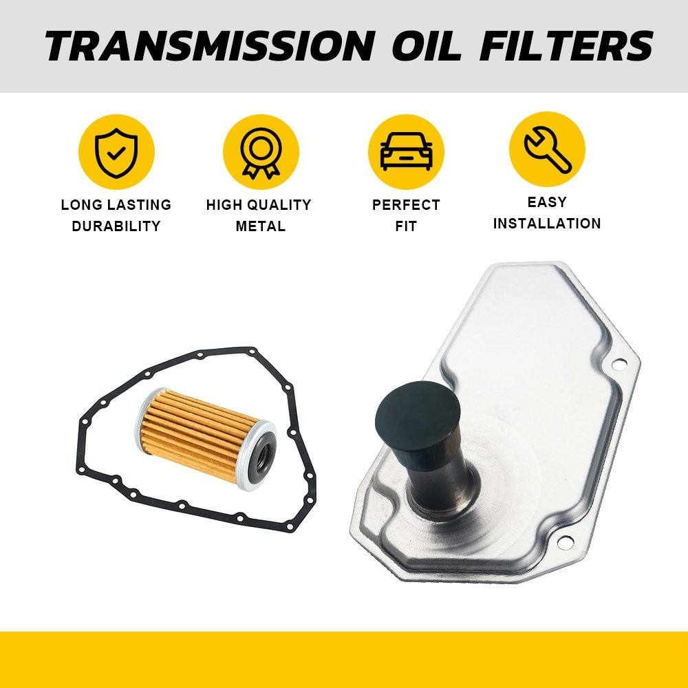 3PCS Transmission Oil Filters W/Pan Gasket For Nissan Altima Maxima 33010-JF015