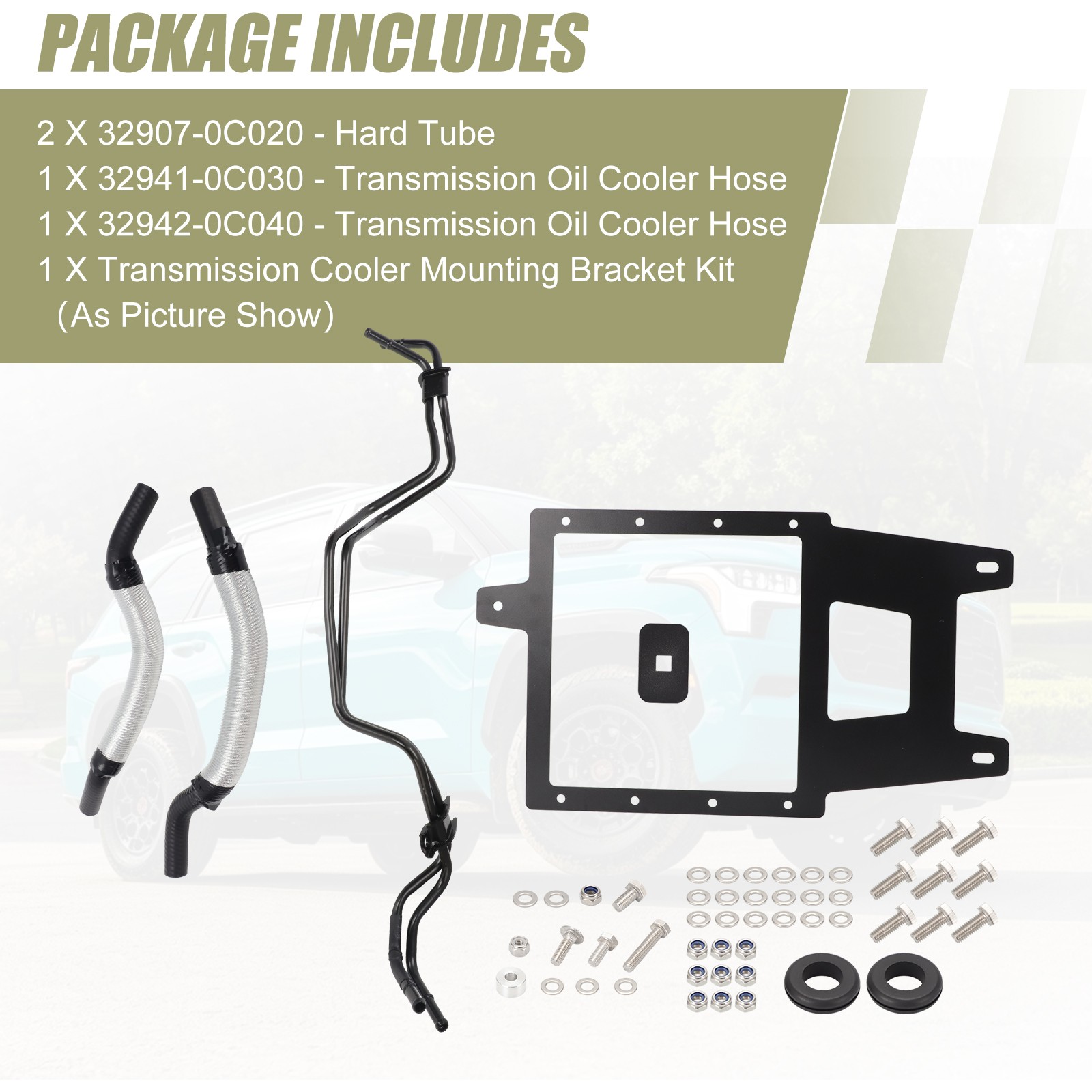 Hard Tube Transmission Oil Cooler Hose Mounting Bracket For Toyota Tundra 5.7L