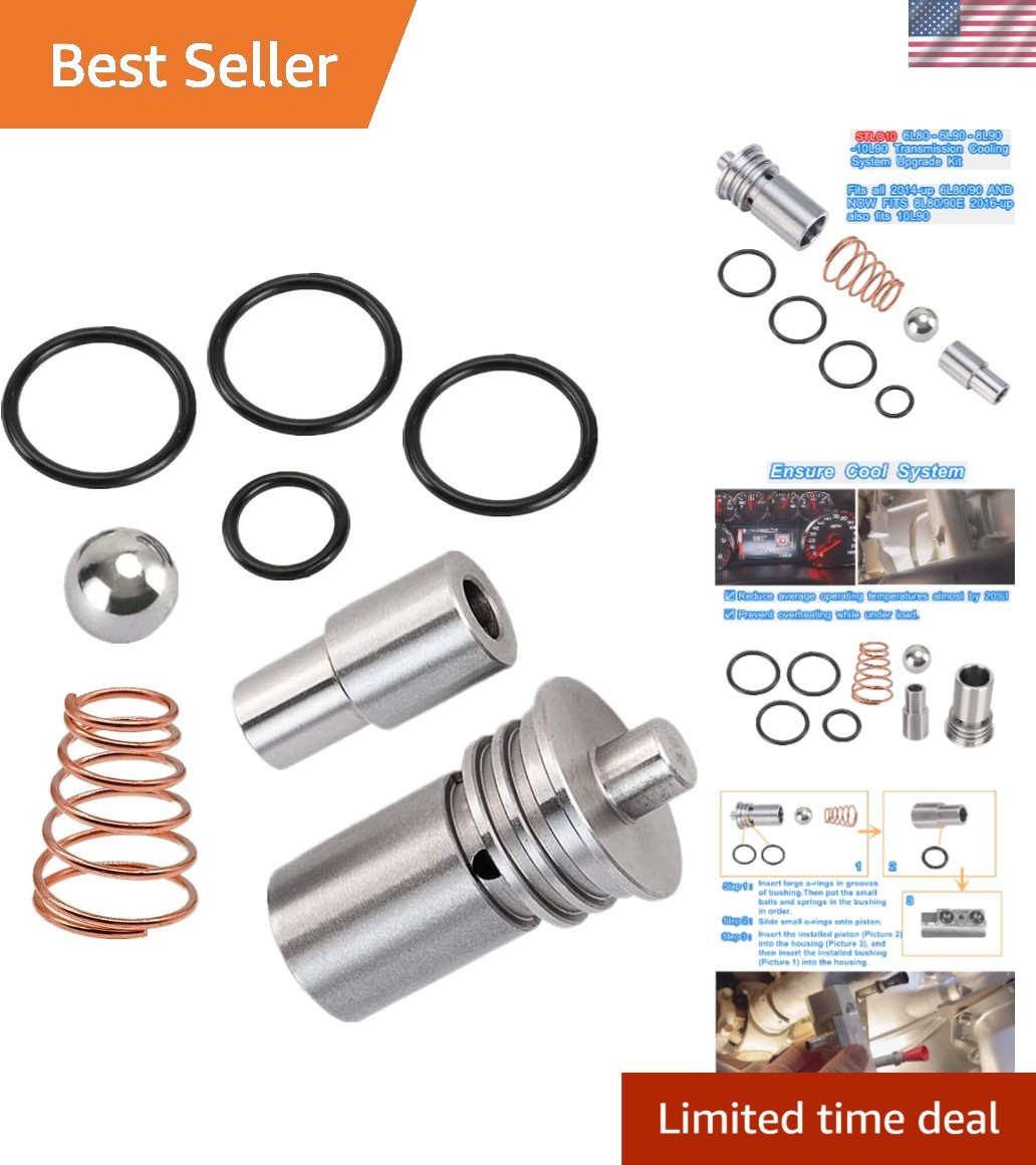 Transmission Cooling System Upgrade Kit for GM 6L80 6L90, 8L80 8L90E, and 10L…