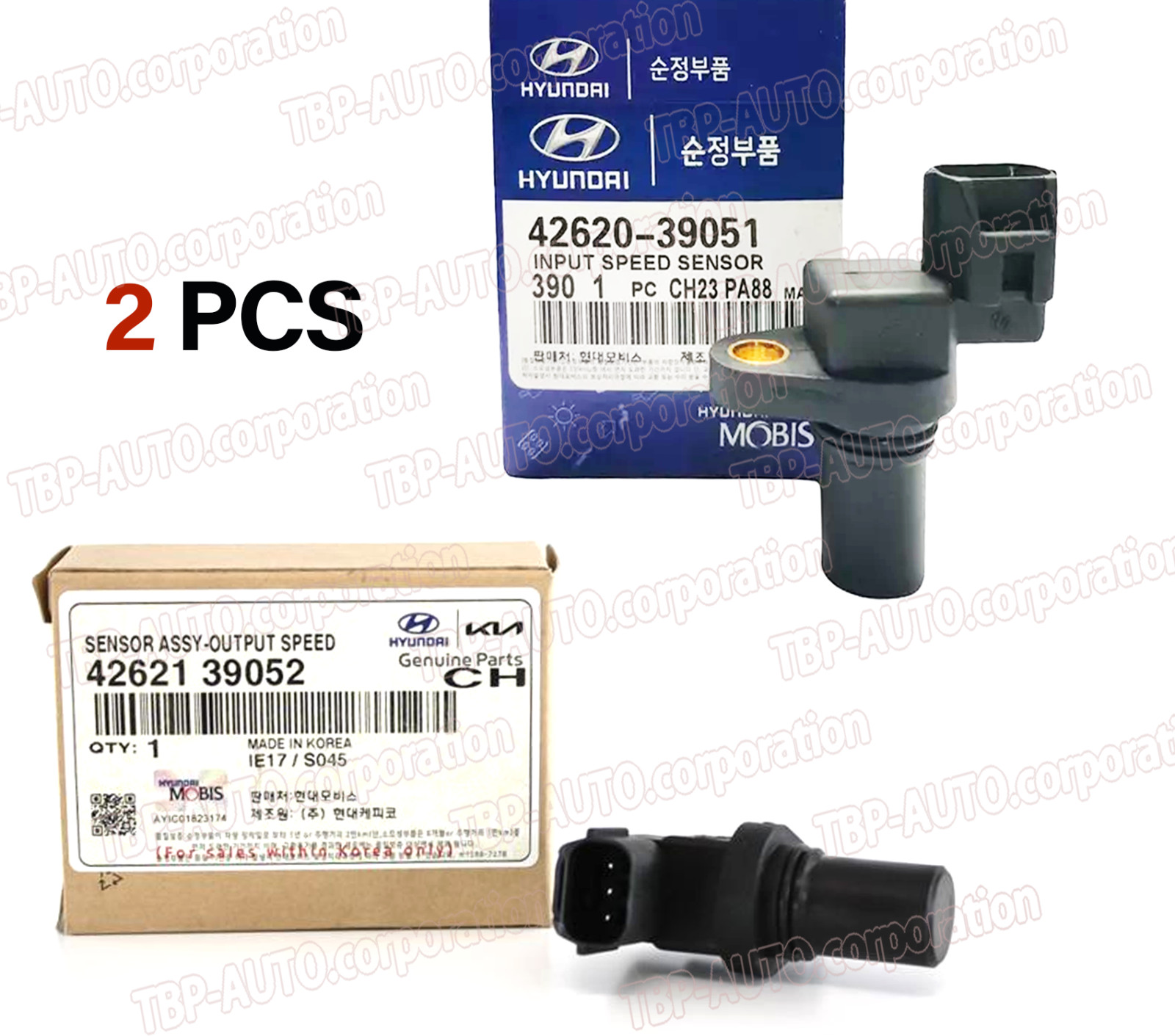 GENUINE ® Input & Output Trans Speed Sensor Hyundai Kia 4262039051 + 4262139052
