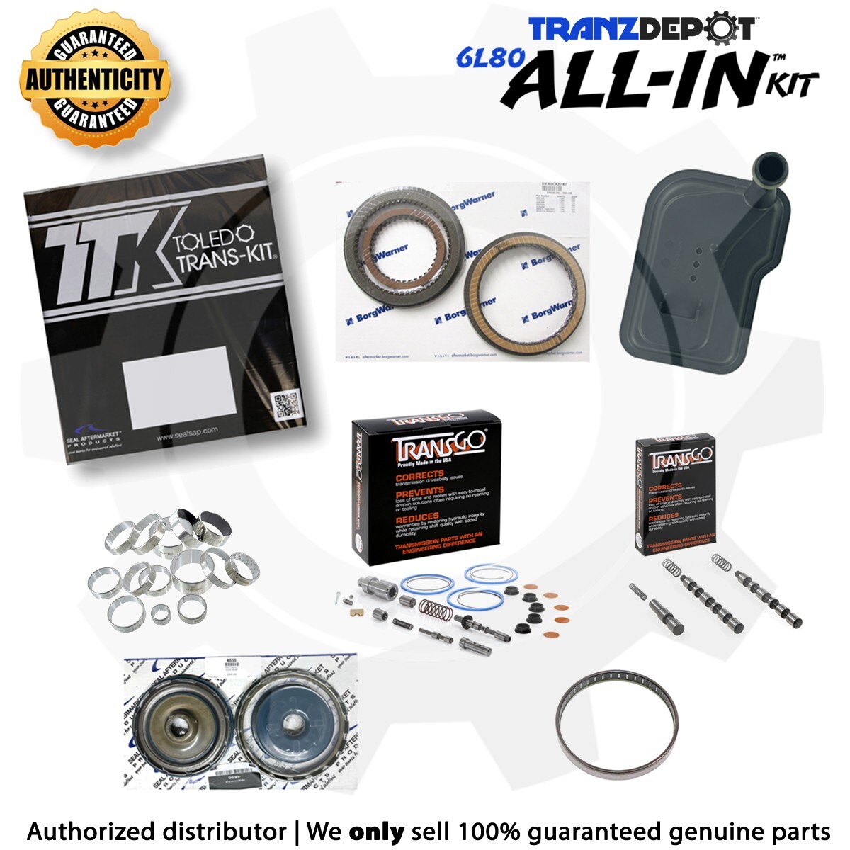 6L80 6L80E Banner Kit Toledo Trans-Kit TransGo Borg Warner Hi-Per Blue