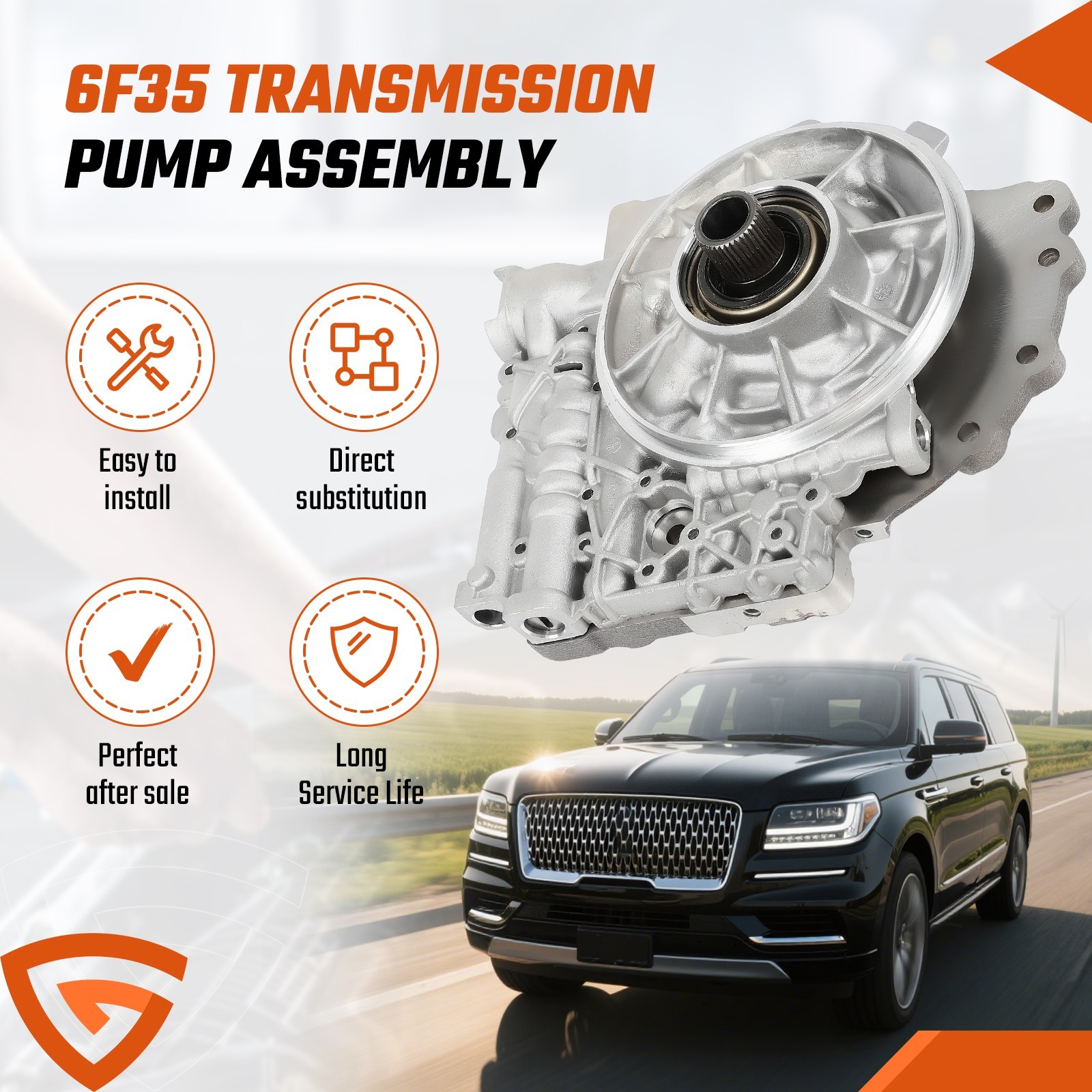6F35 Transmission Pump Assembly 9L8Z-7A103-J 2009-2019 Aluminum Steel