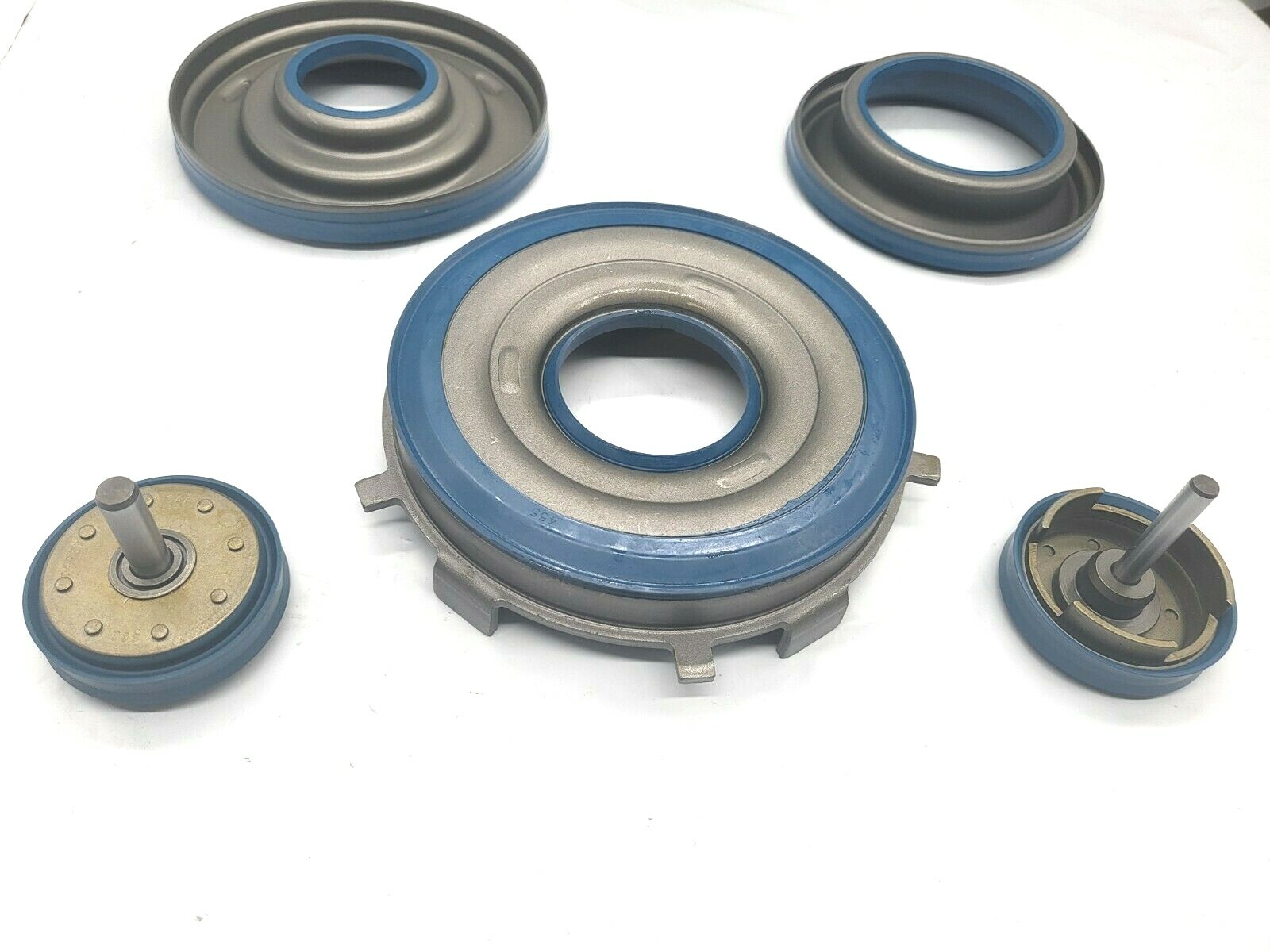 . 4l60e molded bonded pistons Hi Perf BLUE + molded accumulator pistons w/ Pins