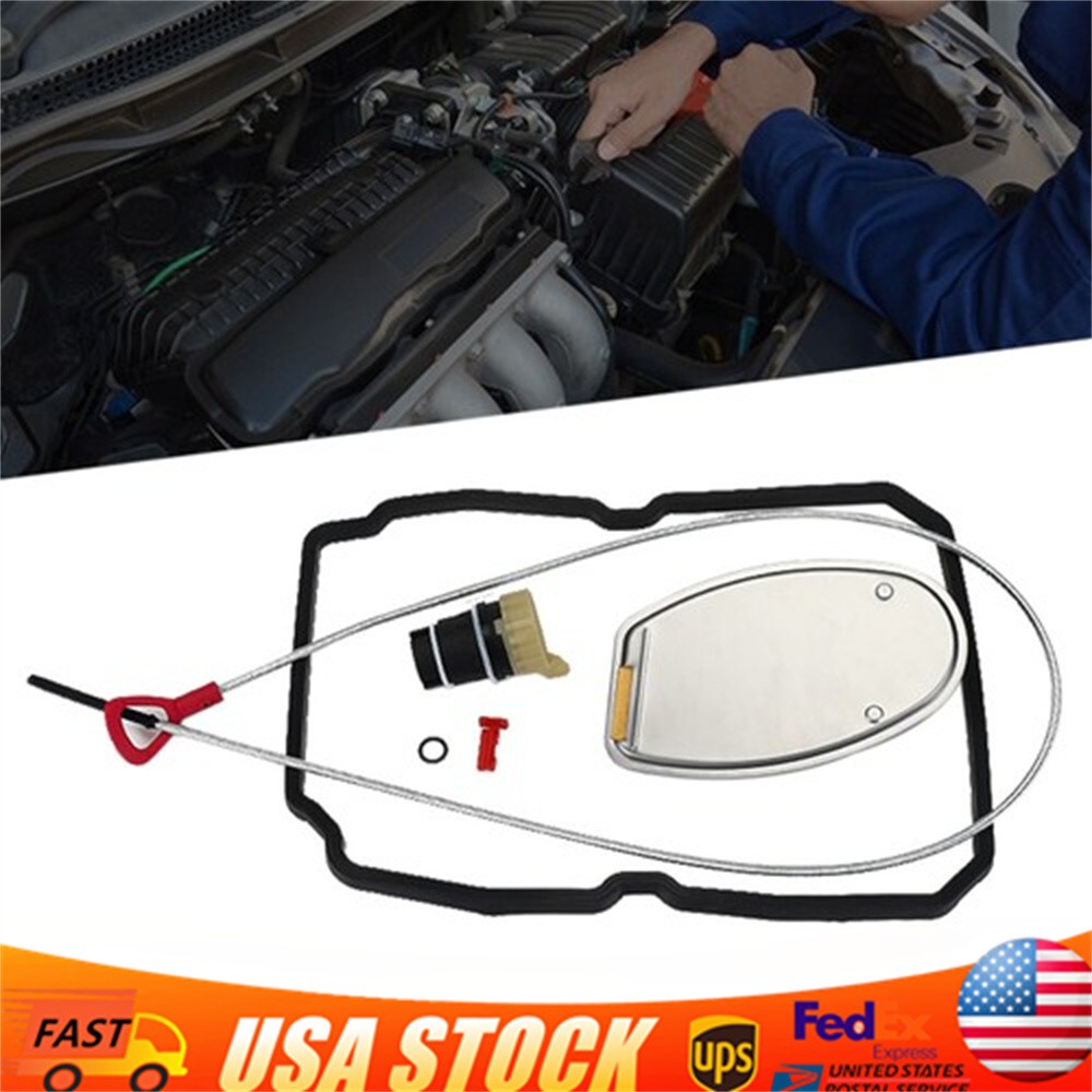 For Mercedes-Benz Kit Auto Transmission Filter+Oil Pan Gasket Kit+Dipstick 722.6