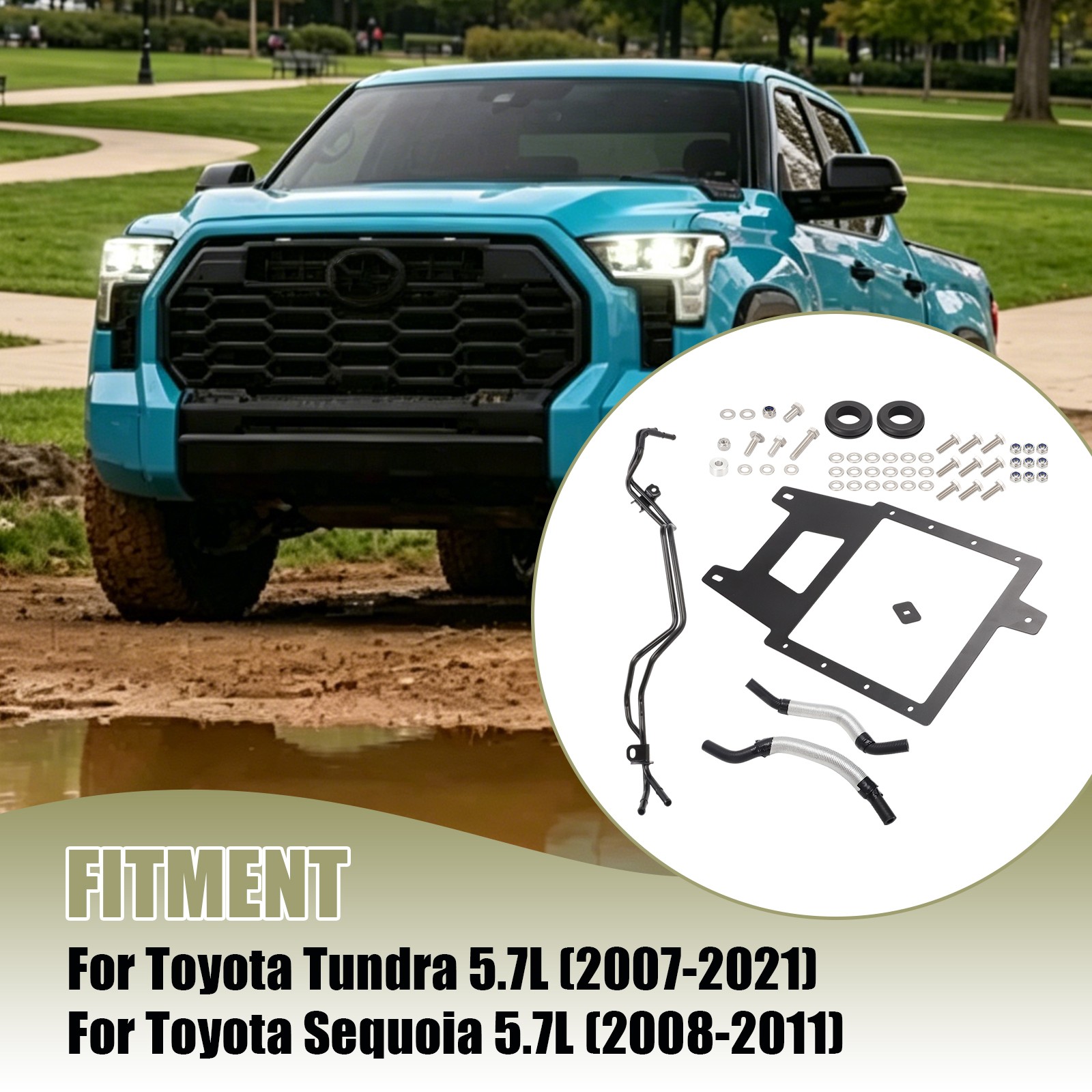Cooling Pipe-Hard Pipe Hose Bracket Kit For 2007-21 Toyota Tundra 5.7L Automatic