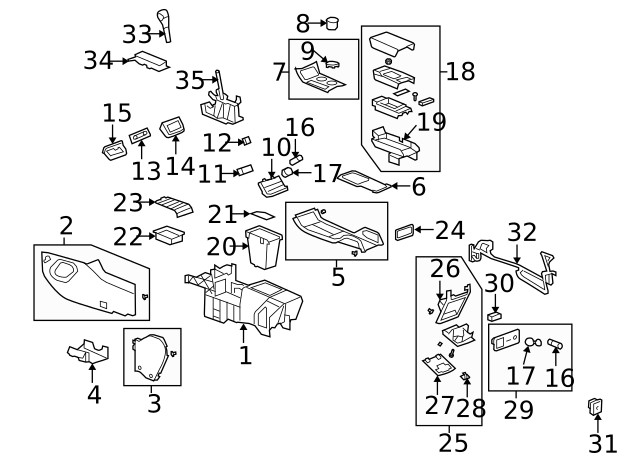 Genuine GM Automatic Transmission Shift Lever Assembly 23392163