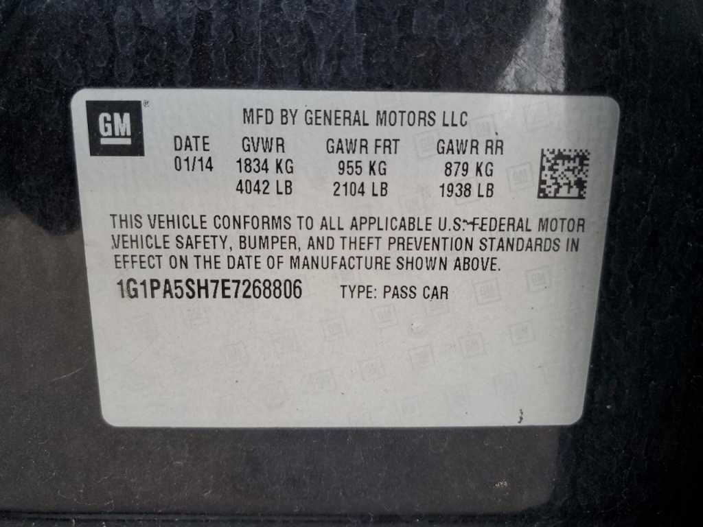 Automatic Transmission VIN P 4th Digit Limited 1.8L Fits 11-16 CRUZE 295454