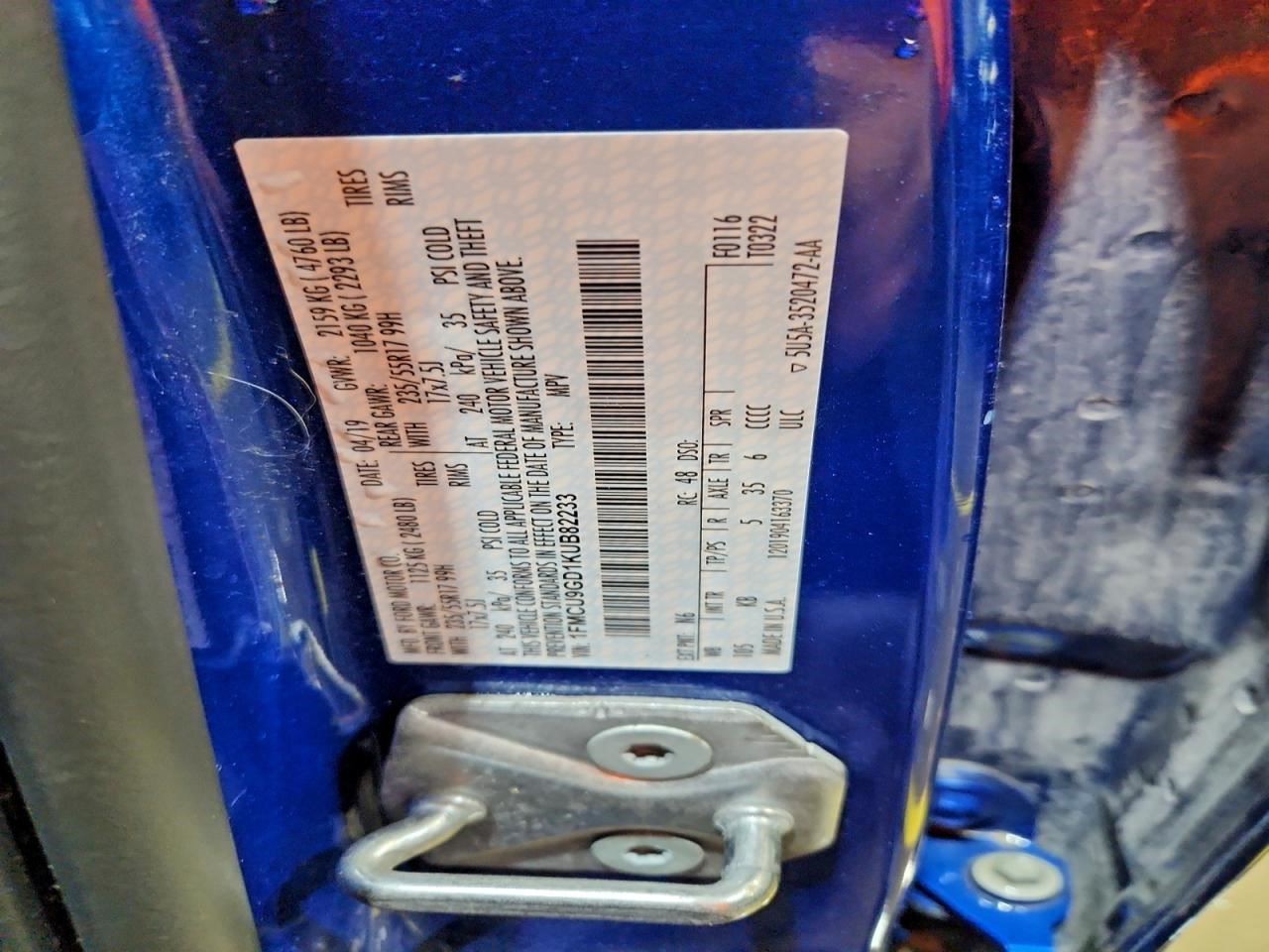 2019 Ford Escape Automatic Transmission Oil cooler