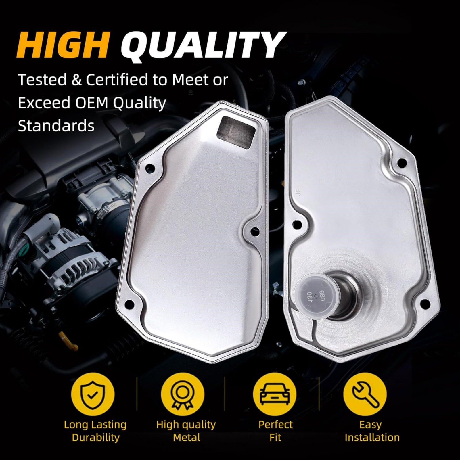 New Aluminum Transmission Filter Oil Pan Gasket Kit 33010-JF015 for Nissan