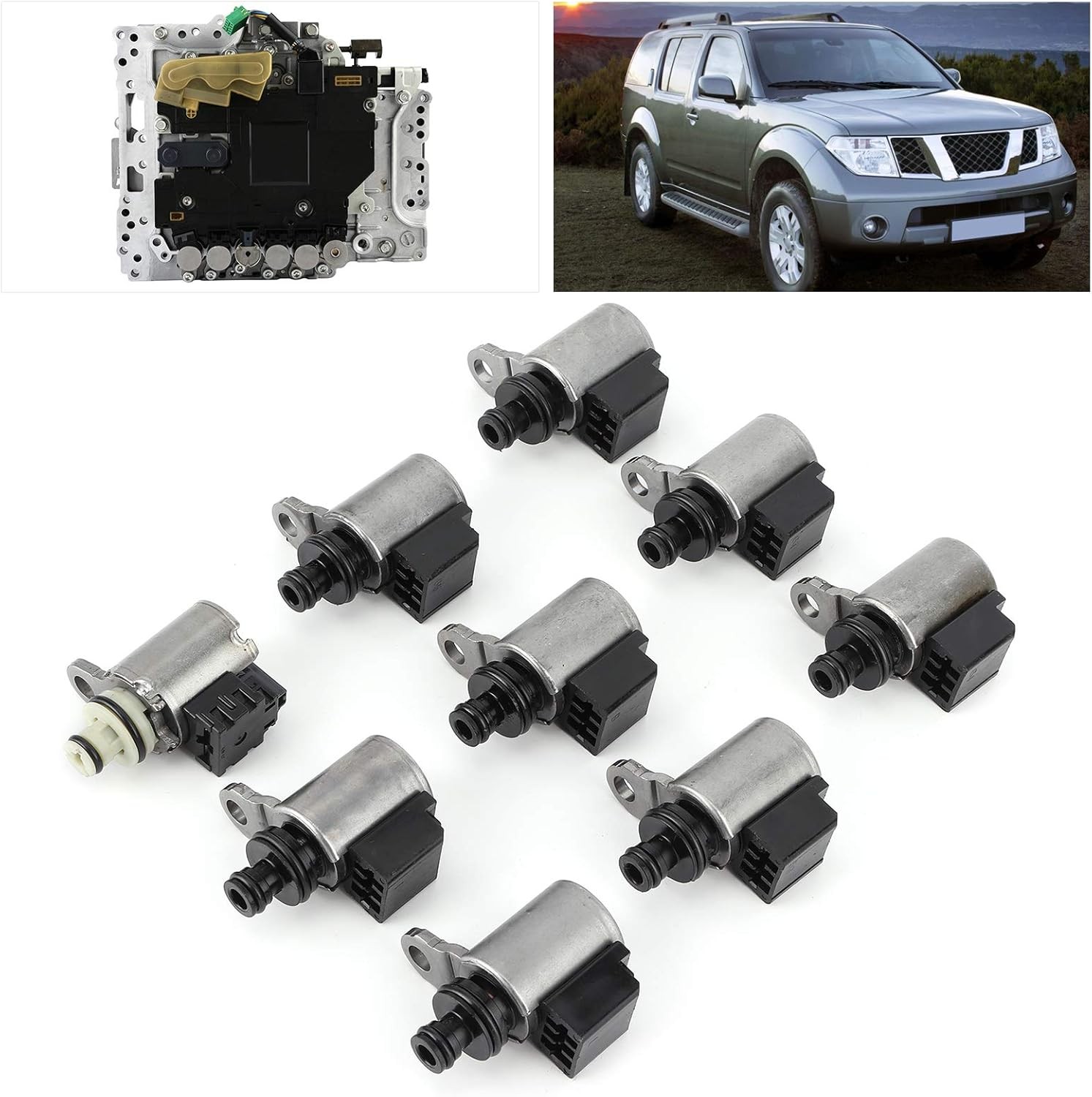 9pcs For Nissan Infiniti Automatic Transmission Solenoid kit RE7R01A JR710E