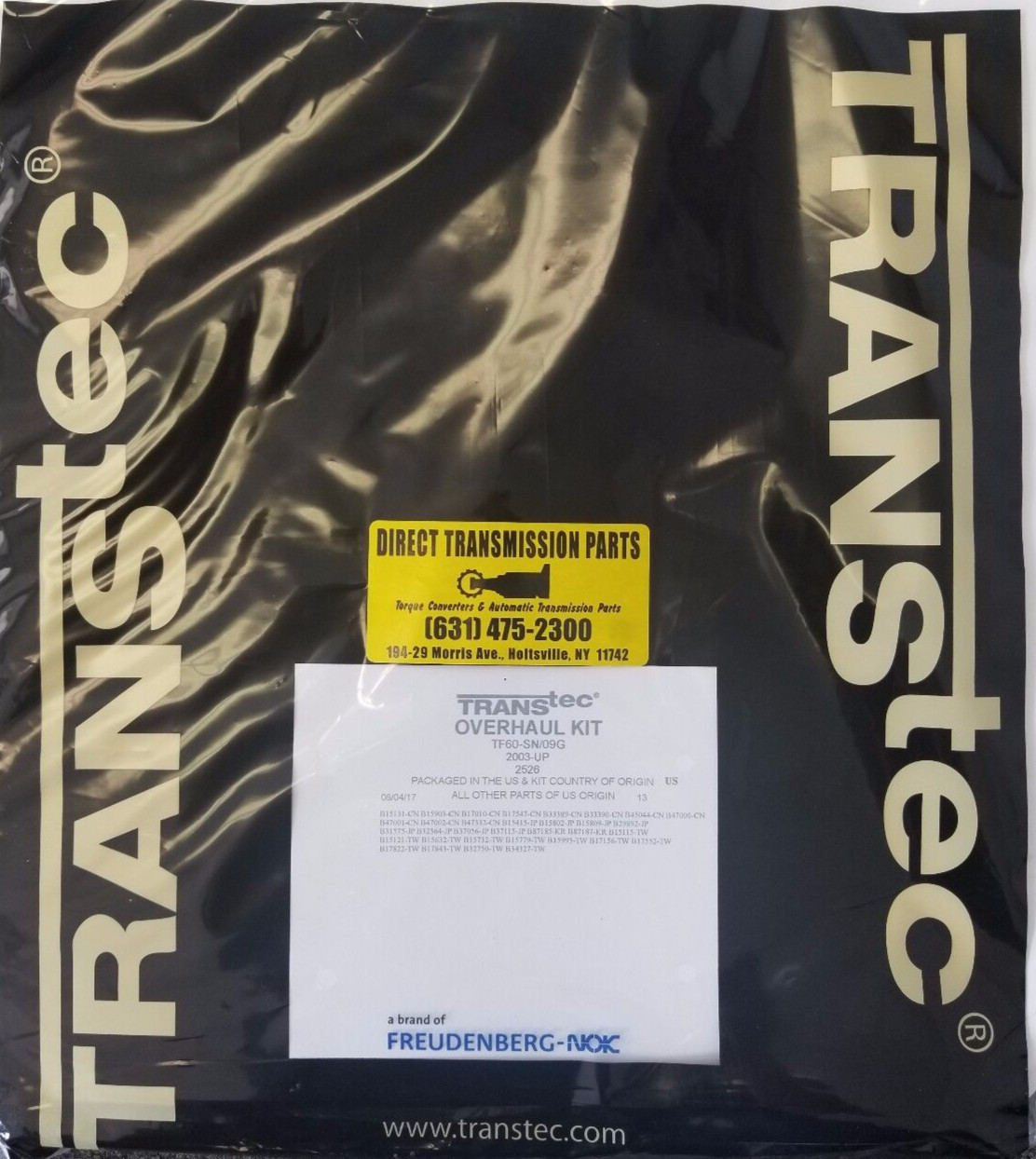 09K TF61SN Transmission Master Rebuild Kit W Pistons 2003-2009 VW Transporter T5