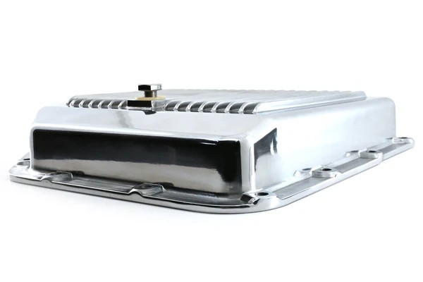 For Chevy Gm Turbo Th-350 Aluminum Transmission Pan Kit Deep Finned Polished