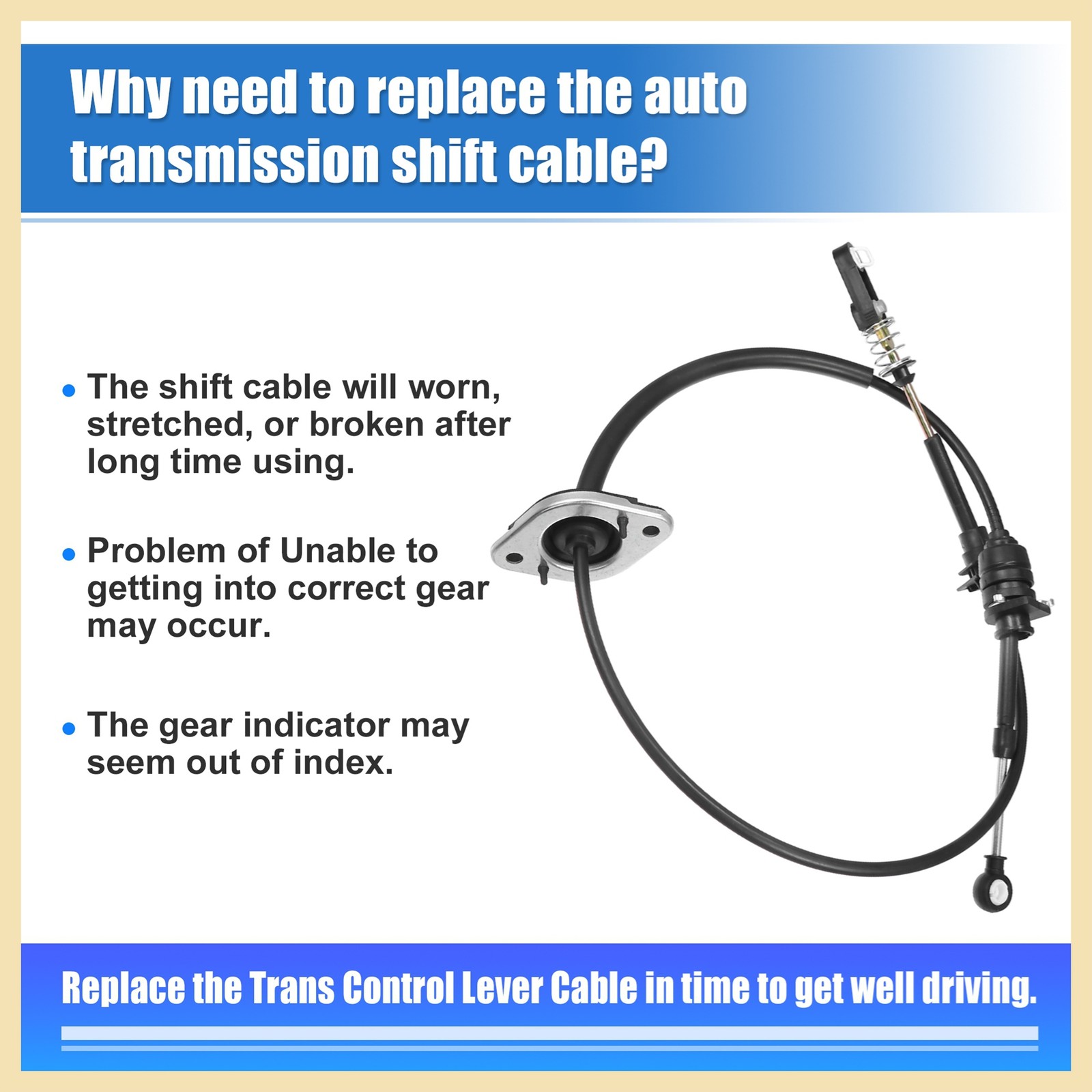 Transmission Gear Shift Cable 52060164AC/52060164AD for Jeep Wrangler 07-10