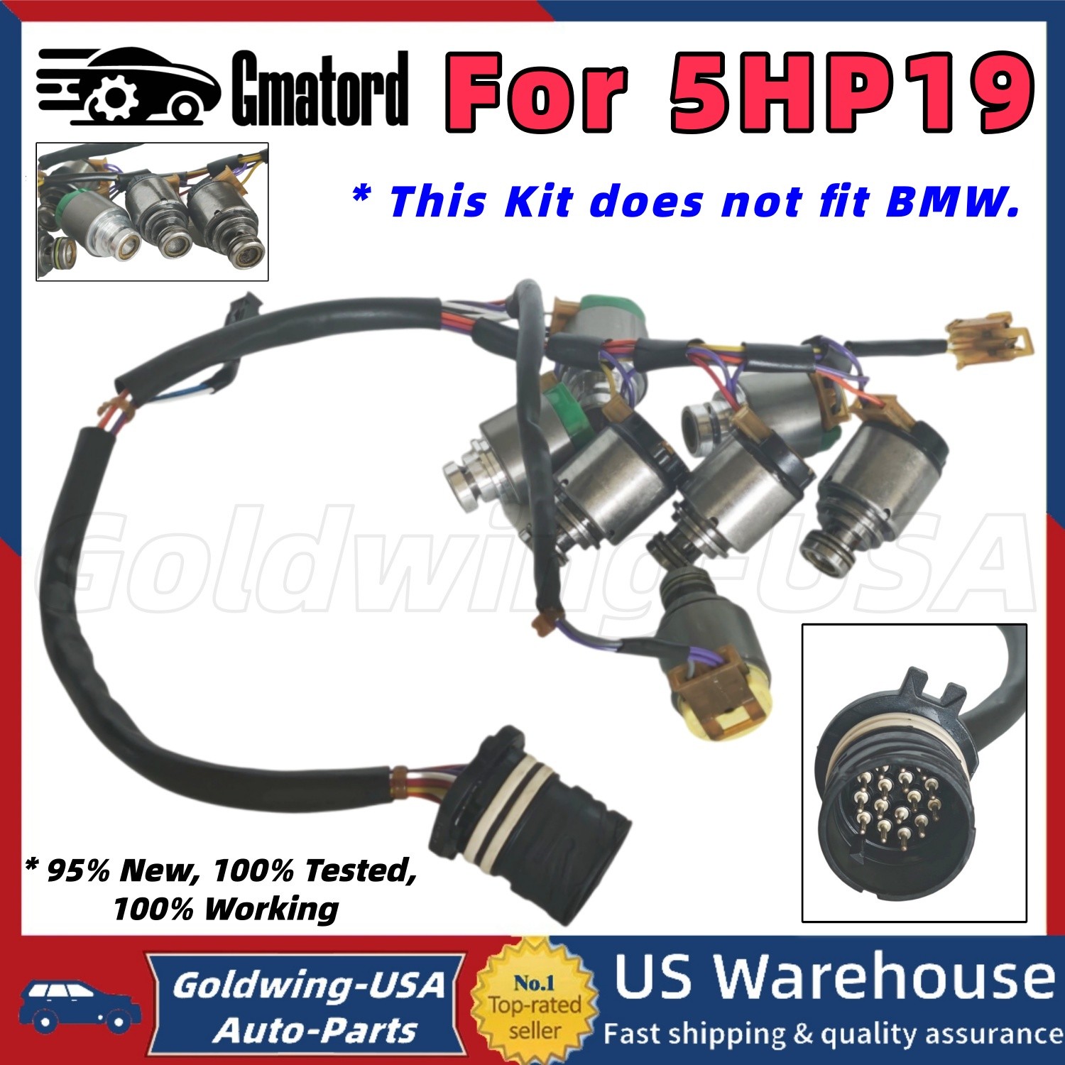 5HP19 Transmission Solenoids w/ Internal Harness Kit for VW Passat Prosche Audi