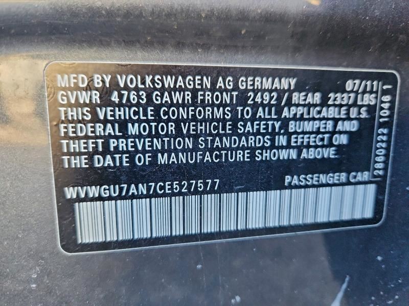 Automatic Transmission 3.6L AWD 4Motion Transmission ID Kxu Fits 12 CC 435408