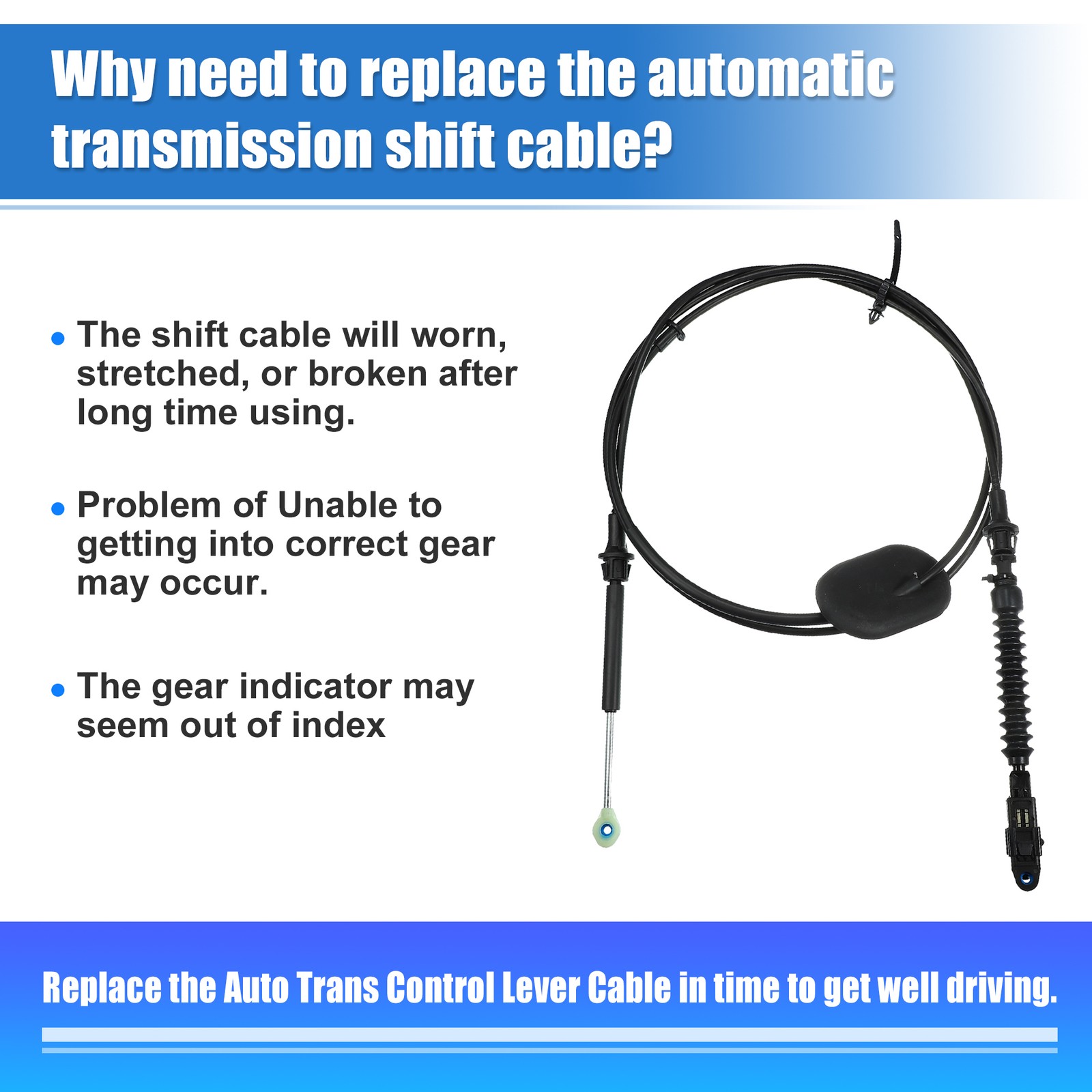 Car Automatic Transmission Gear Shifter Cable for GMC for Chevrolet 15037353