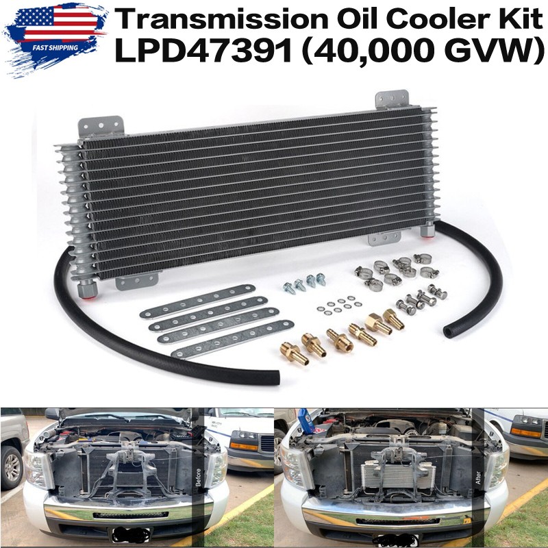 New TruCool Transmission Oil Cooler Kit 40000 GVW LPD47391 Plate Style