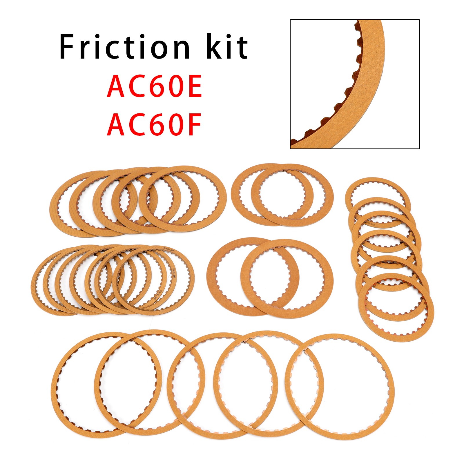 AC60F AC60E Transmission Friction Kit Clutch Plates Fits Toyota Prado 2.7L 3.5L