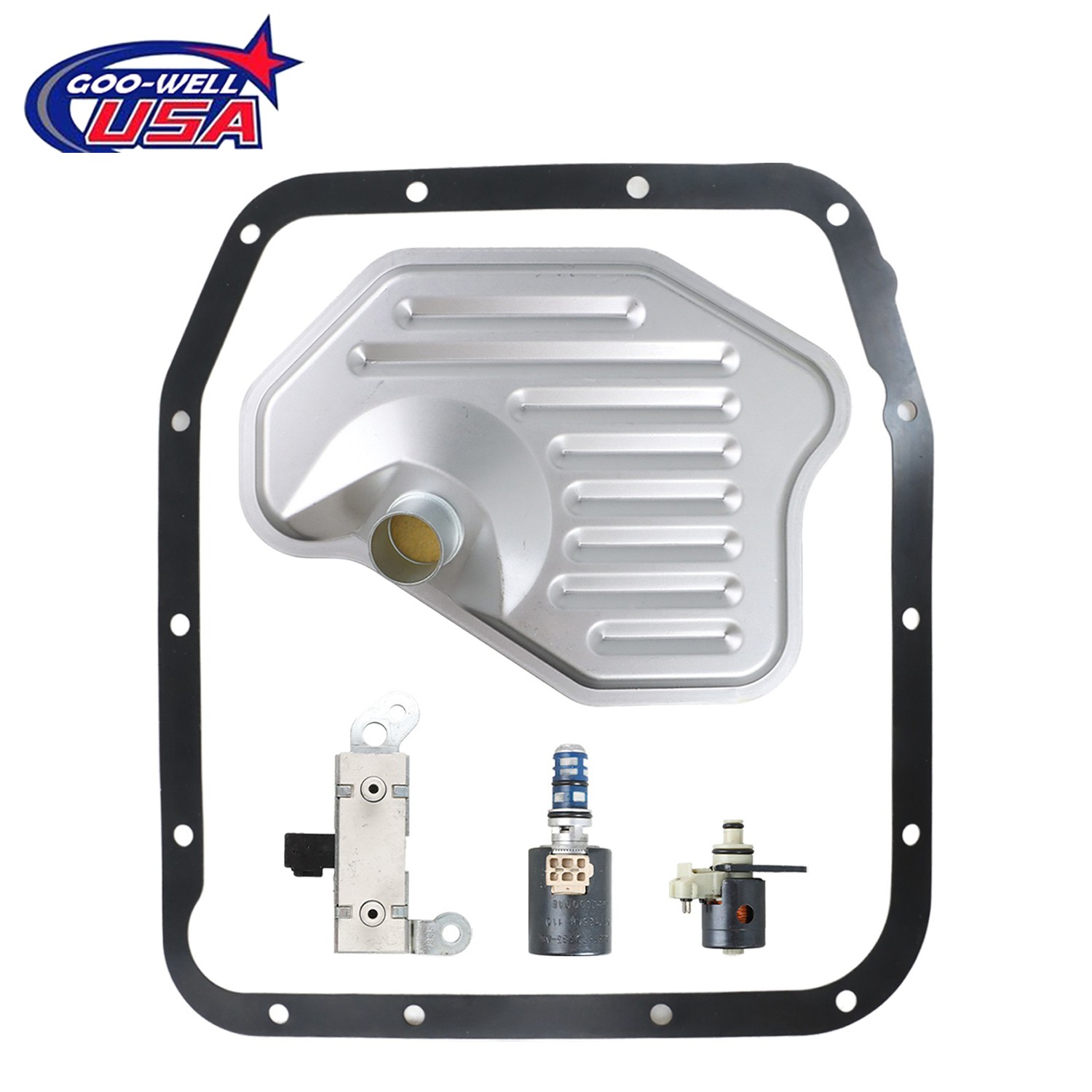 Trans Solenoid Service Set w/ Harness & Filter Kit for 1998-04 AODE 4R70W Ford