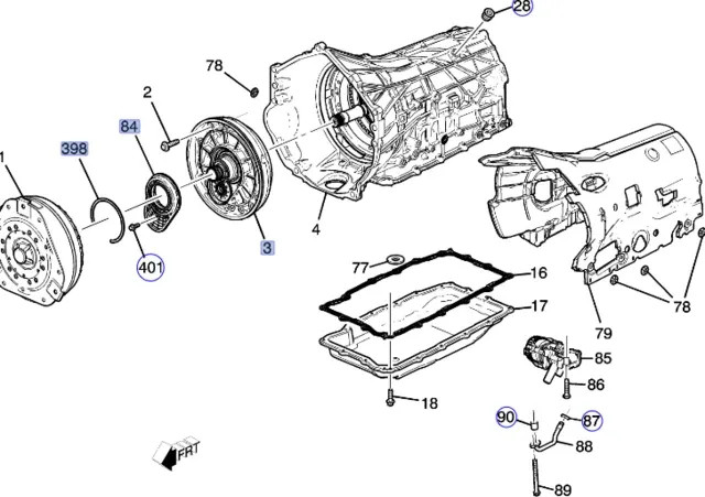 GM GM Genuine Parts Automatic Transmission Case Front Cover 24056939