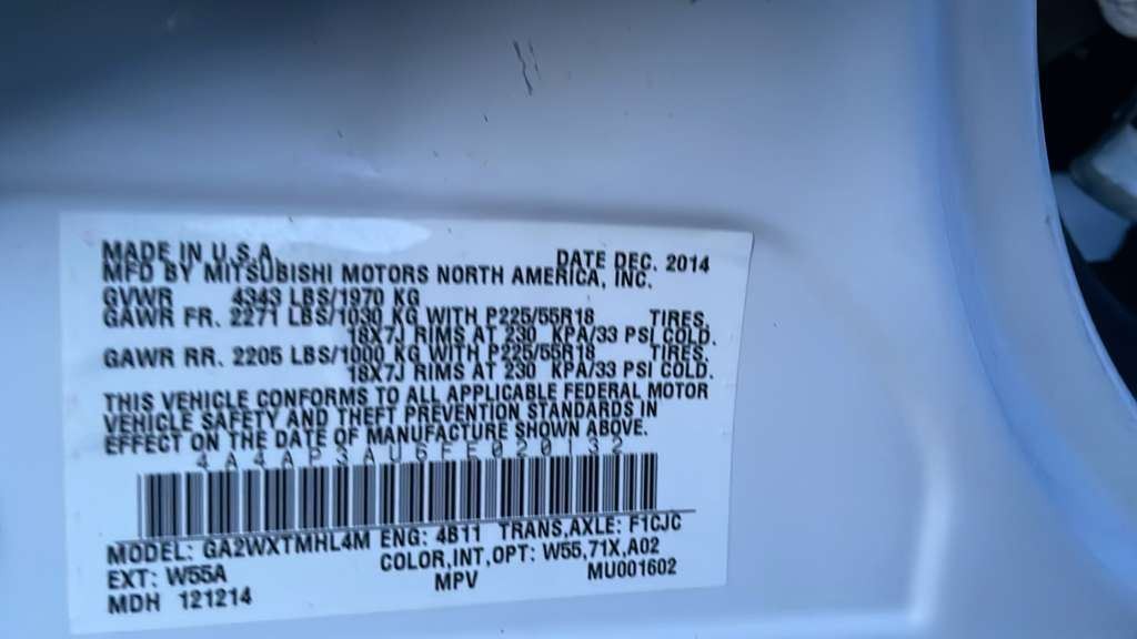 Automatic Transmission 2.0L FWD Fits 15-25 RVR 439197