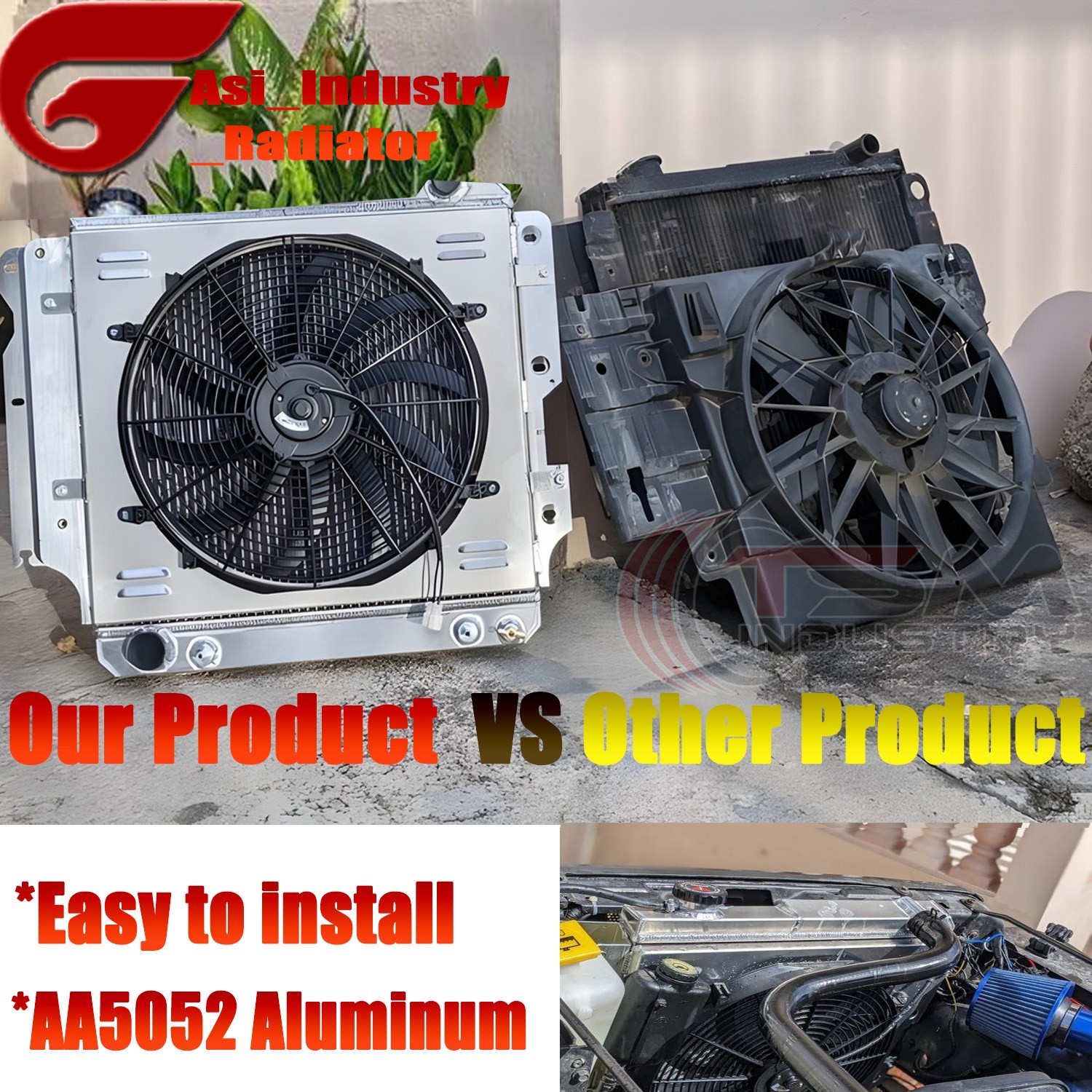 Upgraded Transmission Oil Cooler+Shroud Fans Tru-Cool 40,000 GVW For Light Truck